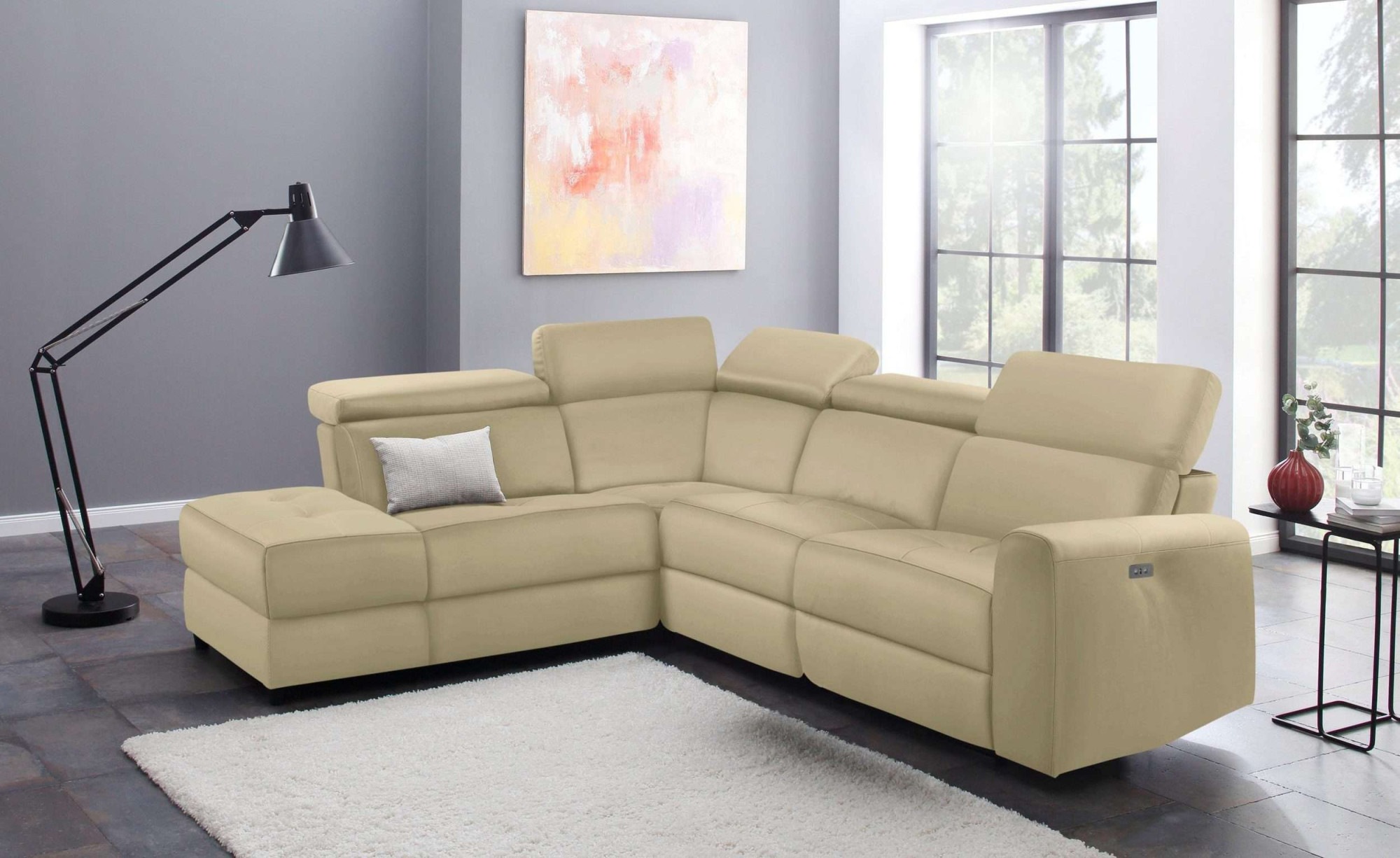 Home affaire Ecksofa »Sentrano, L-Form,«, 273 cm, man. o. elektr. Relaxfunktion und USB/Kopfverstellung