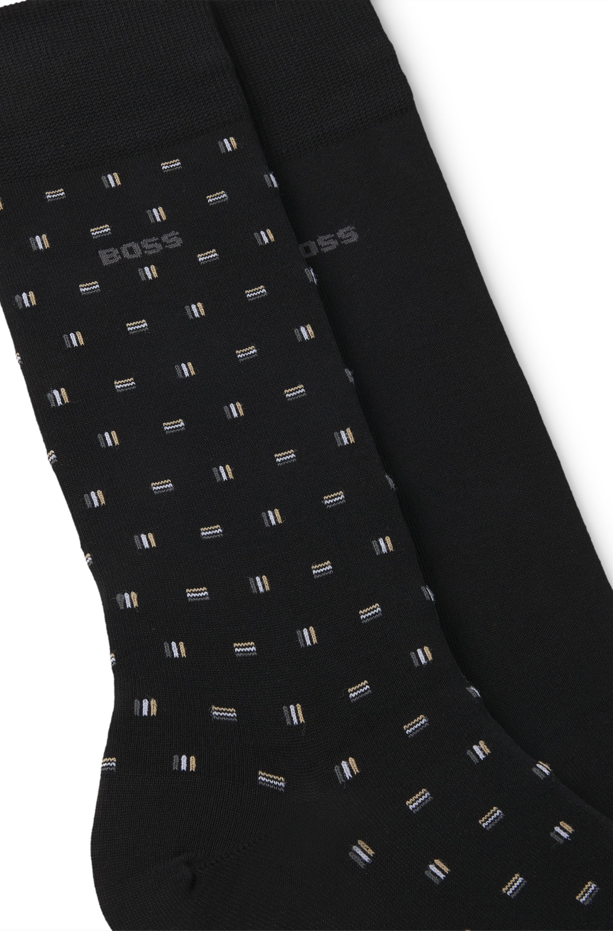 BOSS Businesssocken »2P RS Mini Iconic«, (2 Paar), Socken Pack aus 1x uni und 1x minimalistisches Muster