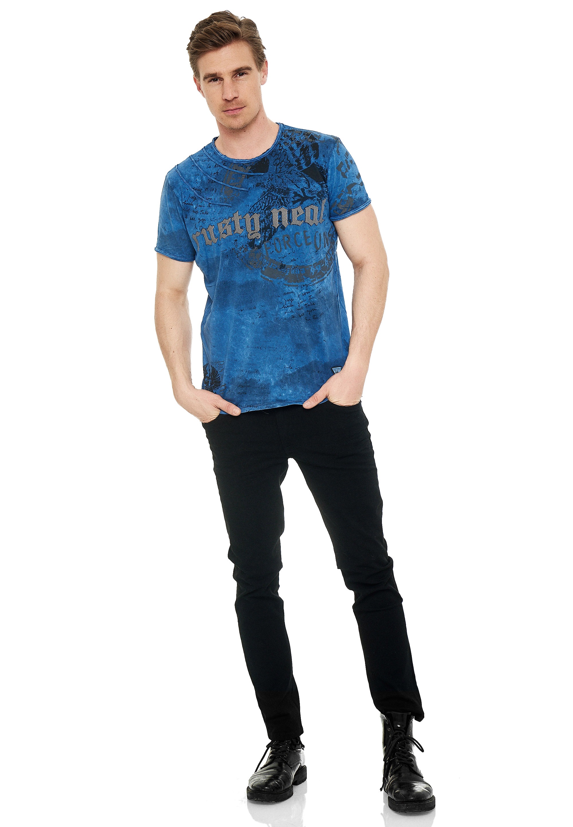 Rusty Neal T-Shirt, mit eindrucksvollem Print