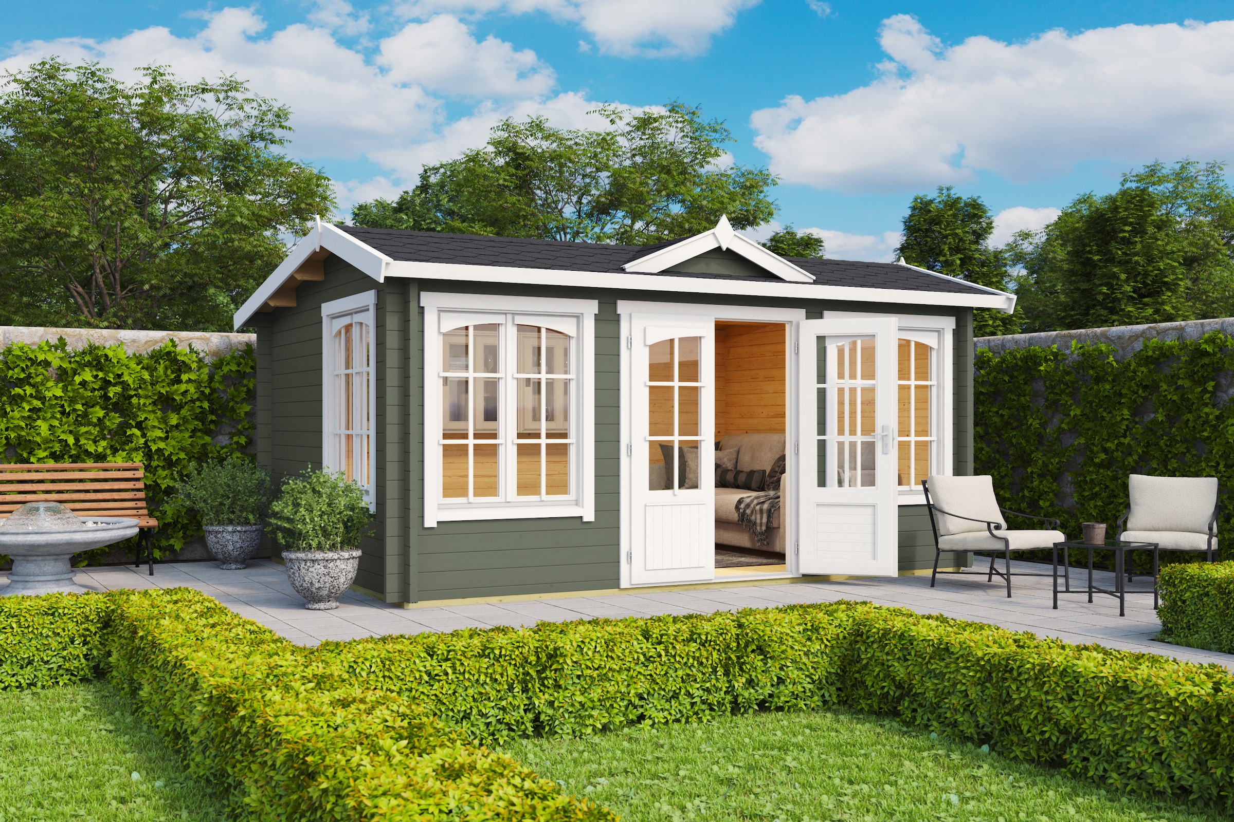 Nordic Holz Gartenhaus "WINDSOR 44" günstig online kaufen