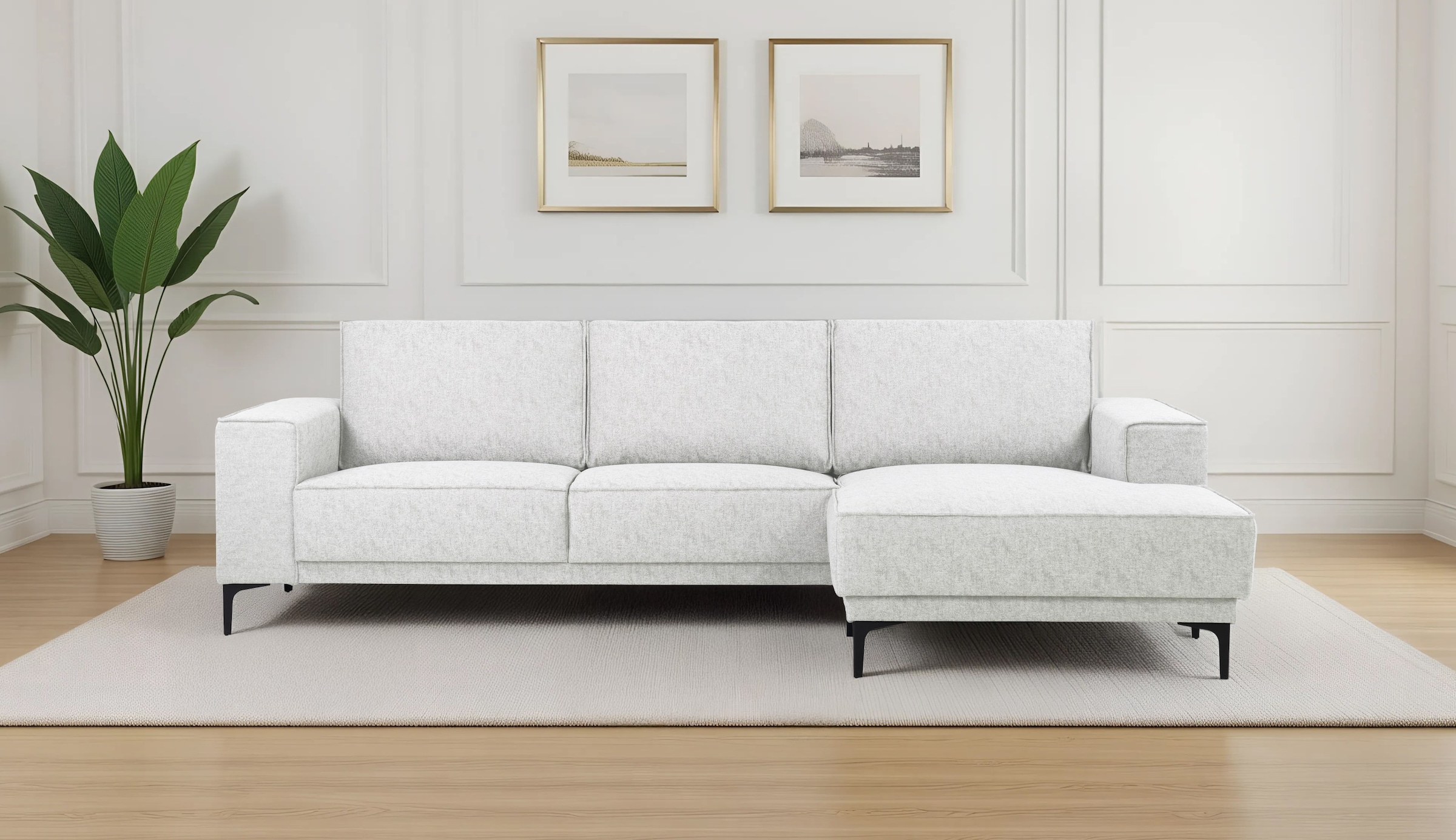 OTTO home Ecksofa "Polsterecke Oland, Struktur, Flachgewebe, Luxus-Microfas günstig online kaufen