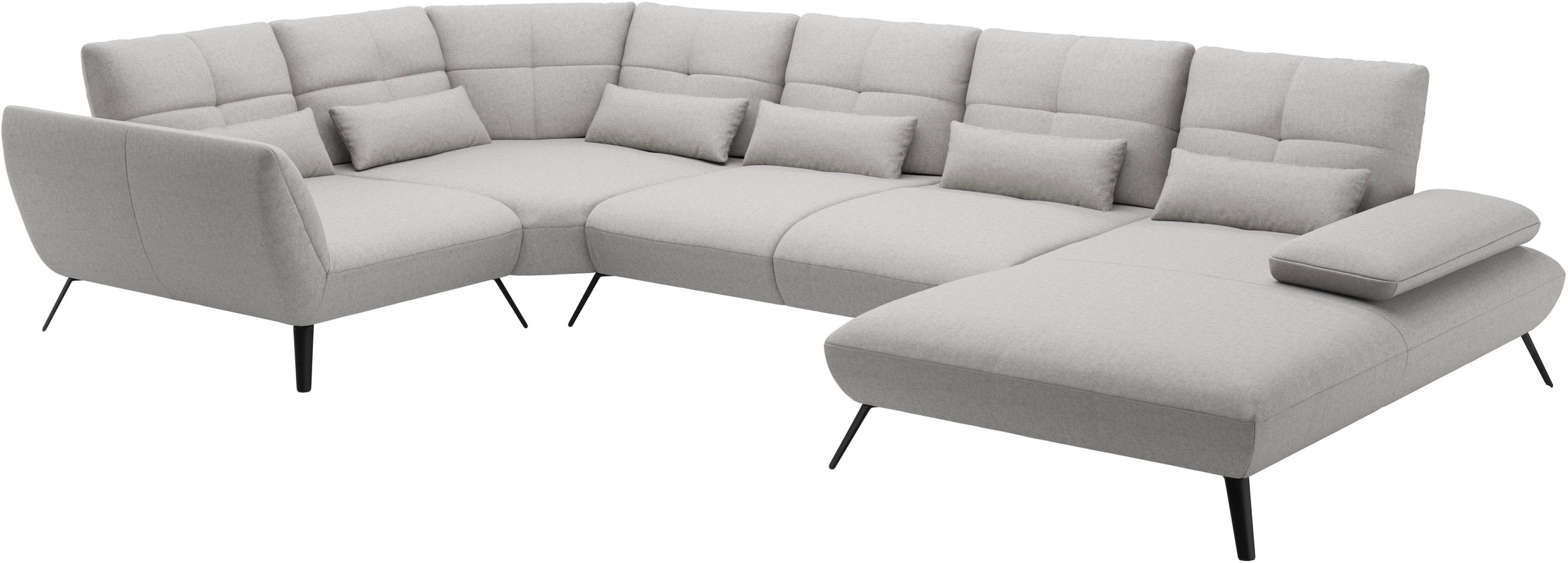 Places of Style Wohnlandschaft »Mikado U-Form«, inkl. Sitztiefenverstellung und Armteilverstellung