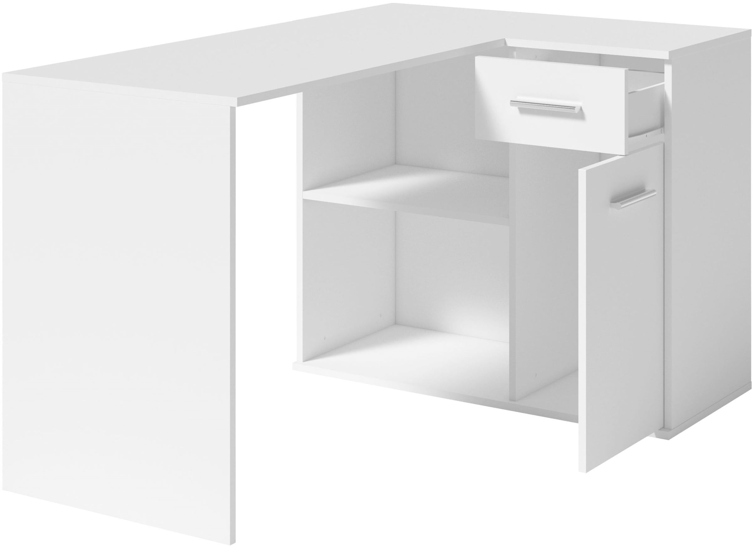 INOSIGN Eckschreibtisch »Macon«, Computertisch mit vielen Stauraummöglichkeiten, Breite 130 x 93 cm