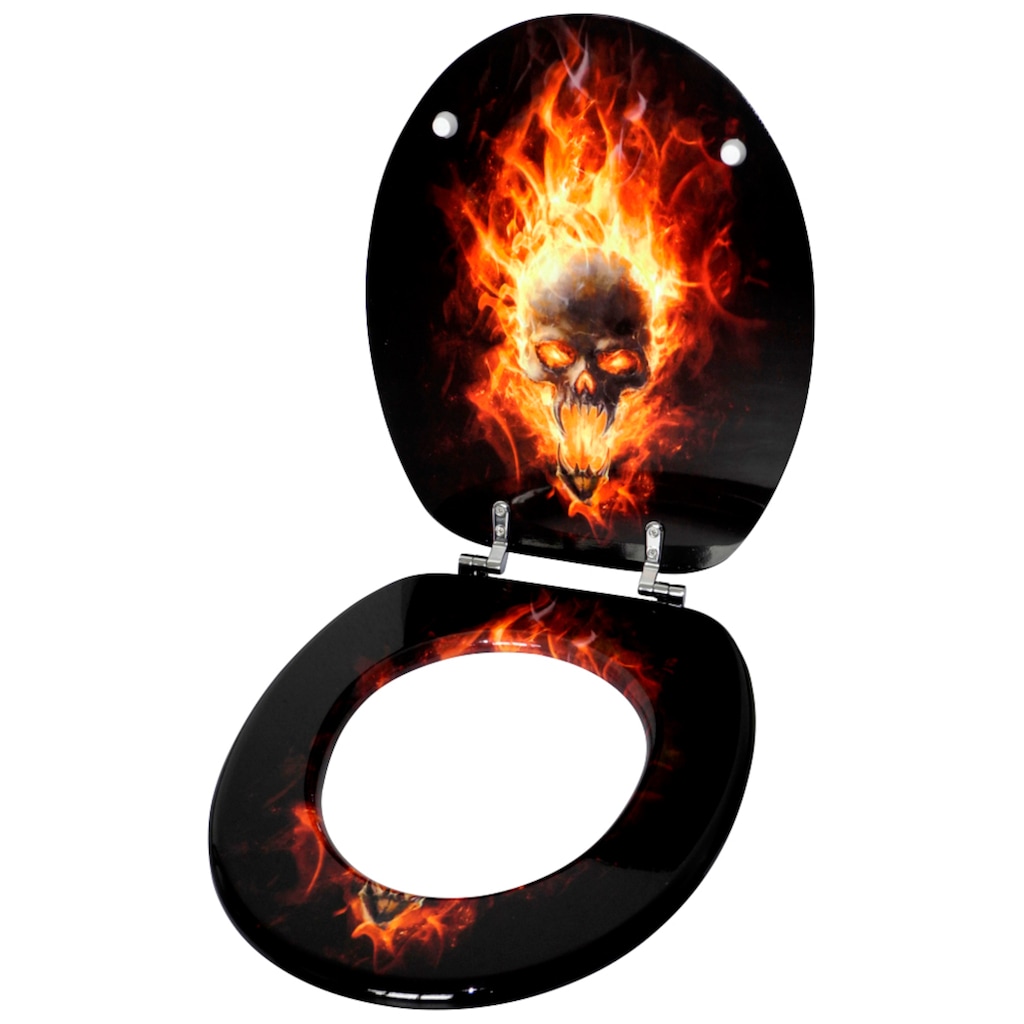 Sanilo WC-Sitz »Totenkopf in Flammen«