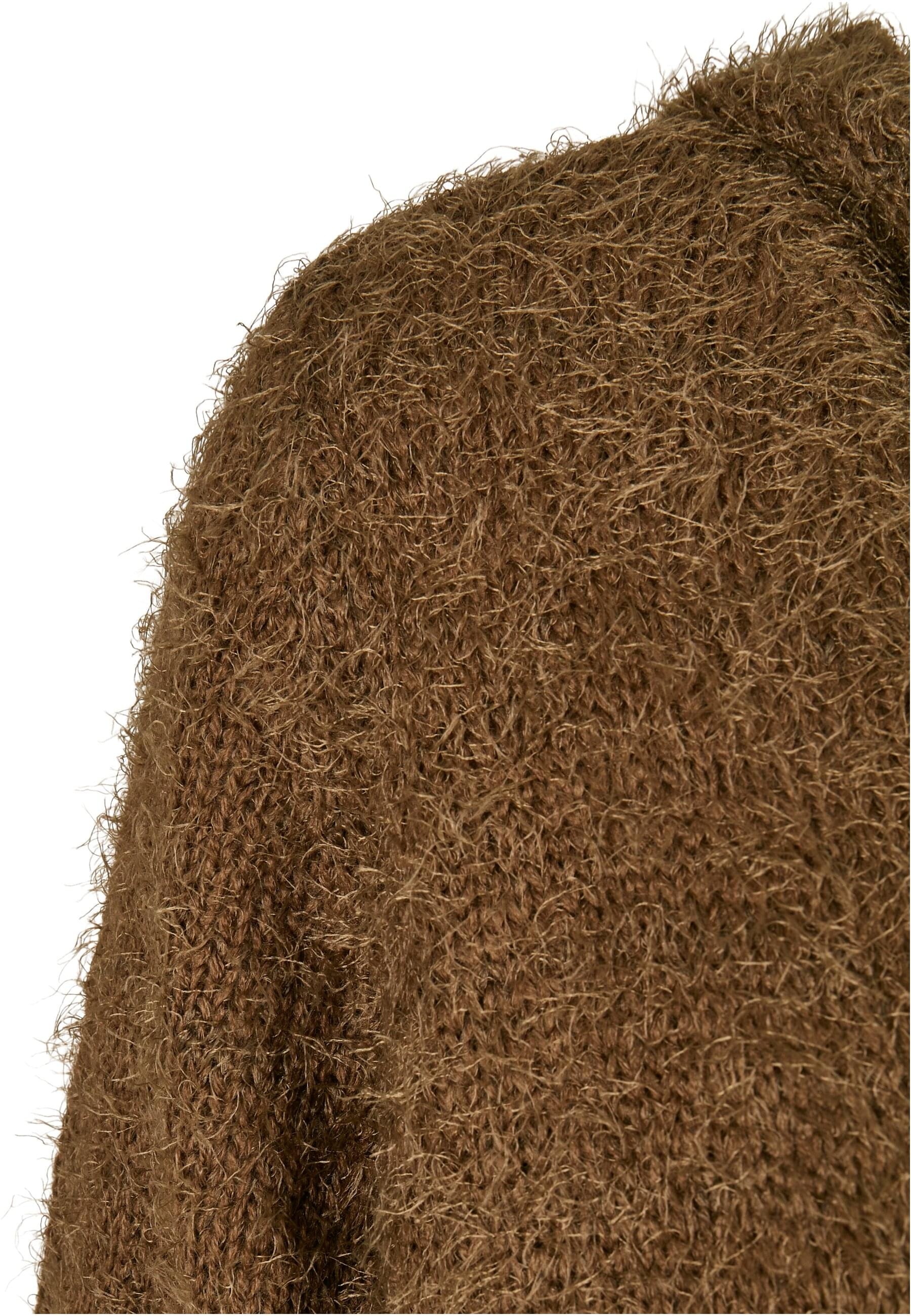 URBAN CLASSICS Strickjacke »Urban Classics Damen Ladies Hooded Feather Cardigan«