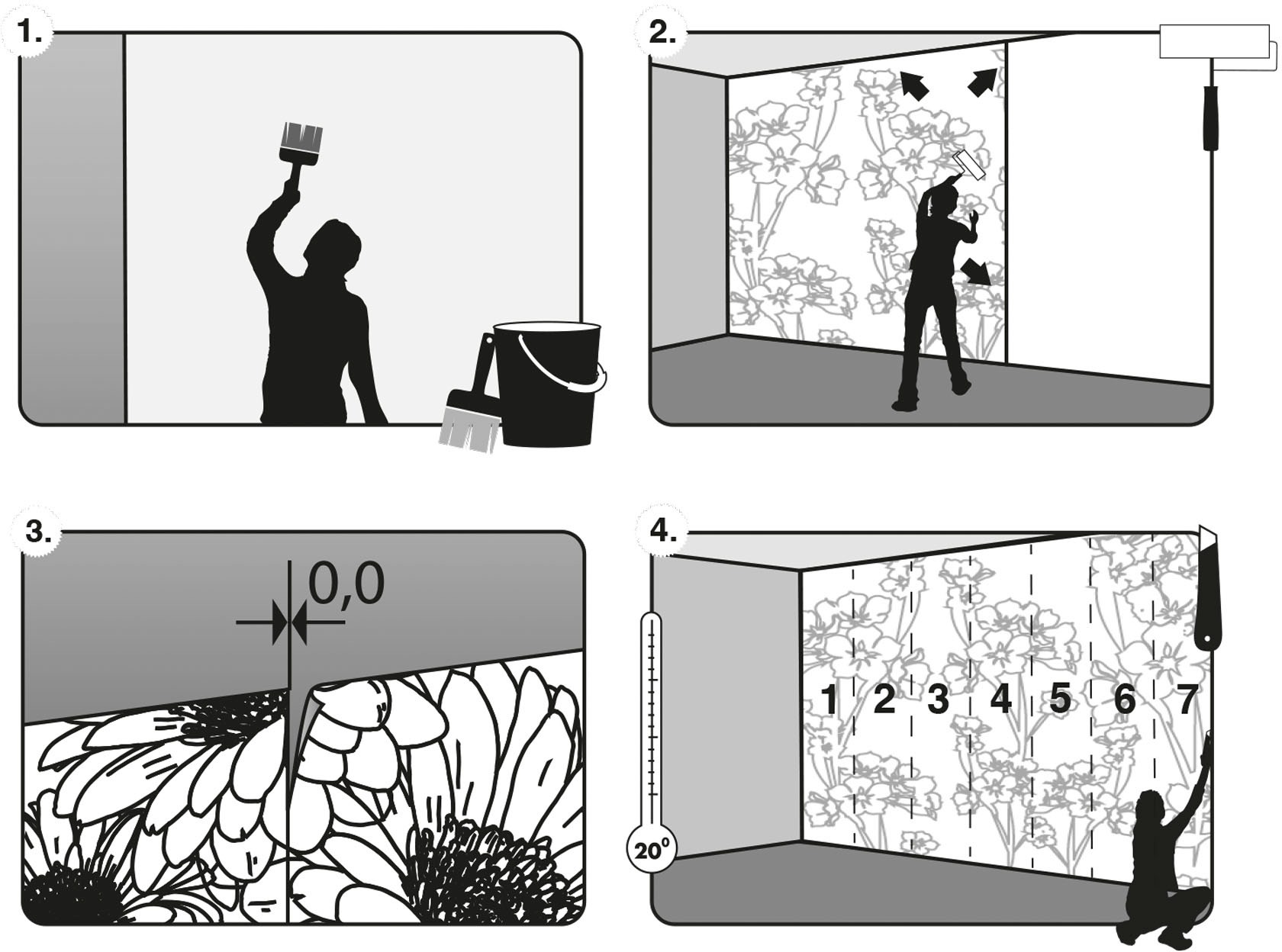 Komar Vliestapete »Digitaldruck Vlies -  Dark Wings - Größe 200 x 250 cm« bedruckt glatt Wohnzimmer, Schlafzimmer