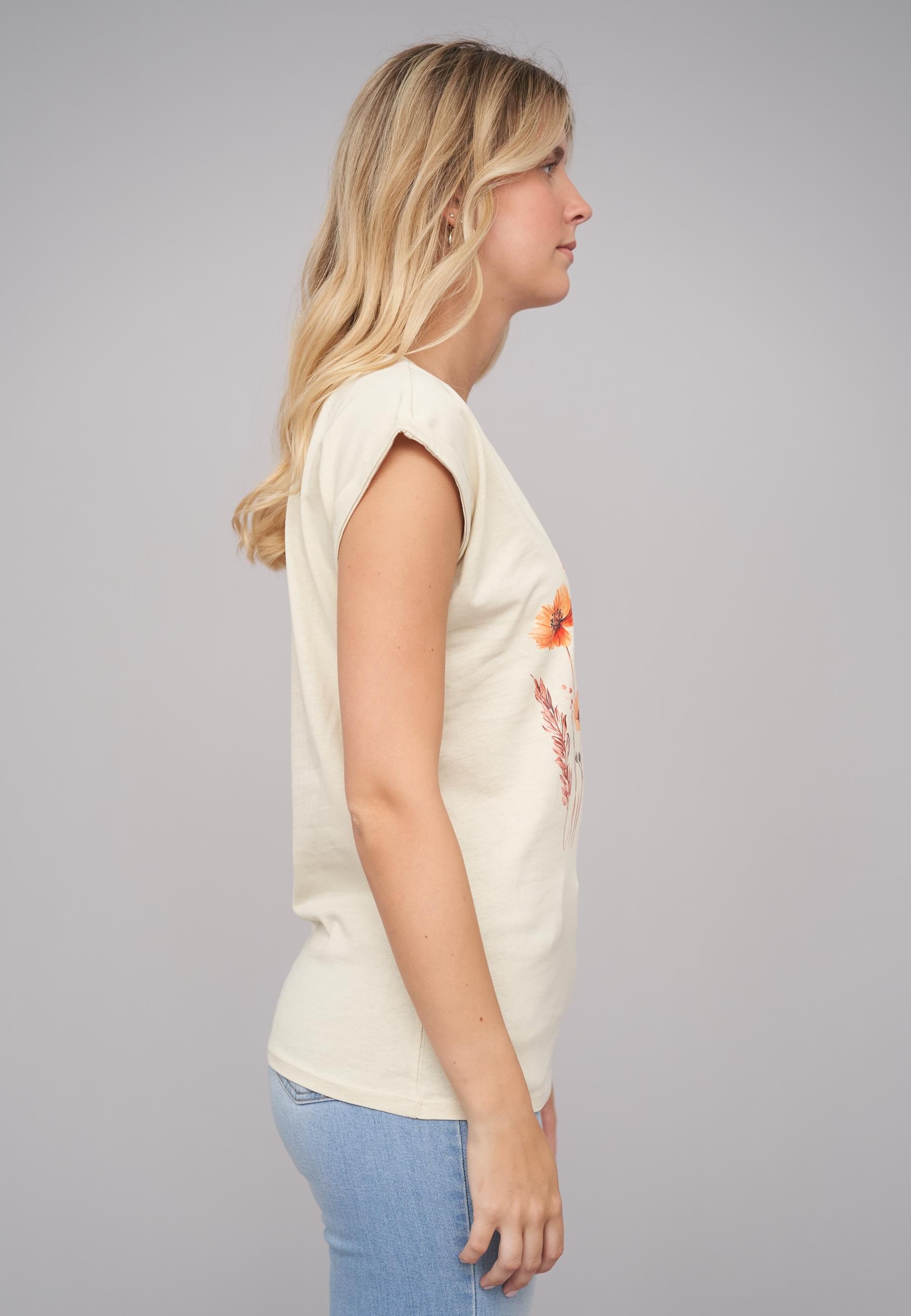 CLOUD 5IVE T-Shirt »CLOUD 5IVE Ladies Wildflower Sand Tee«, (1 tlg.)