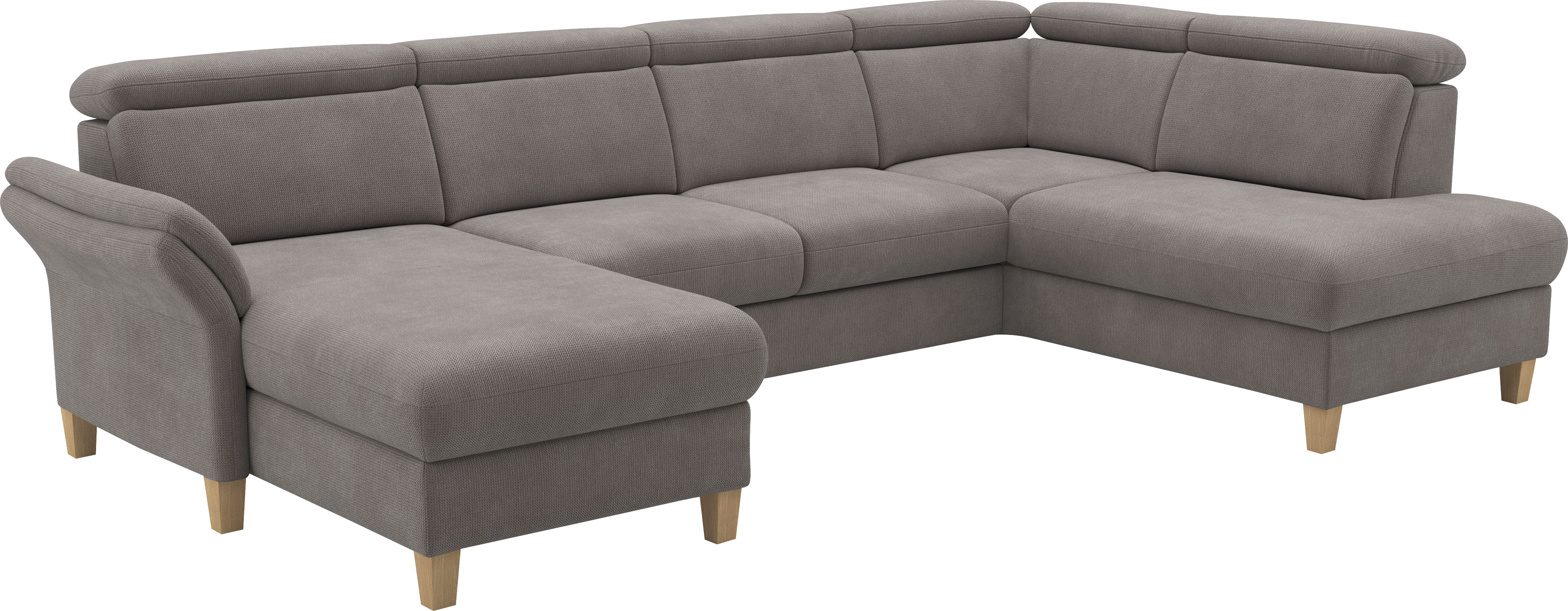 Thumbnail - Home affaire Wohnlandschaft "Glendale, U-Form" inkl. Kopfteilverstellung, wahlweise mit Vorziehsitz und Bettkasten