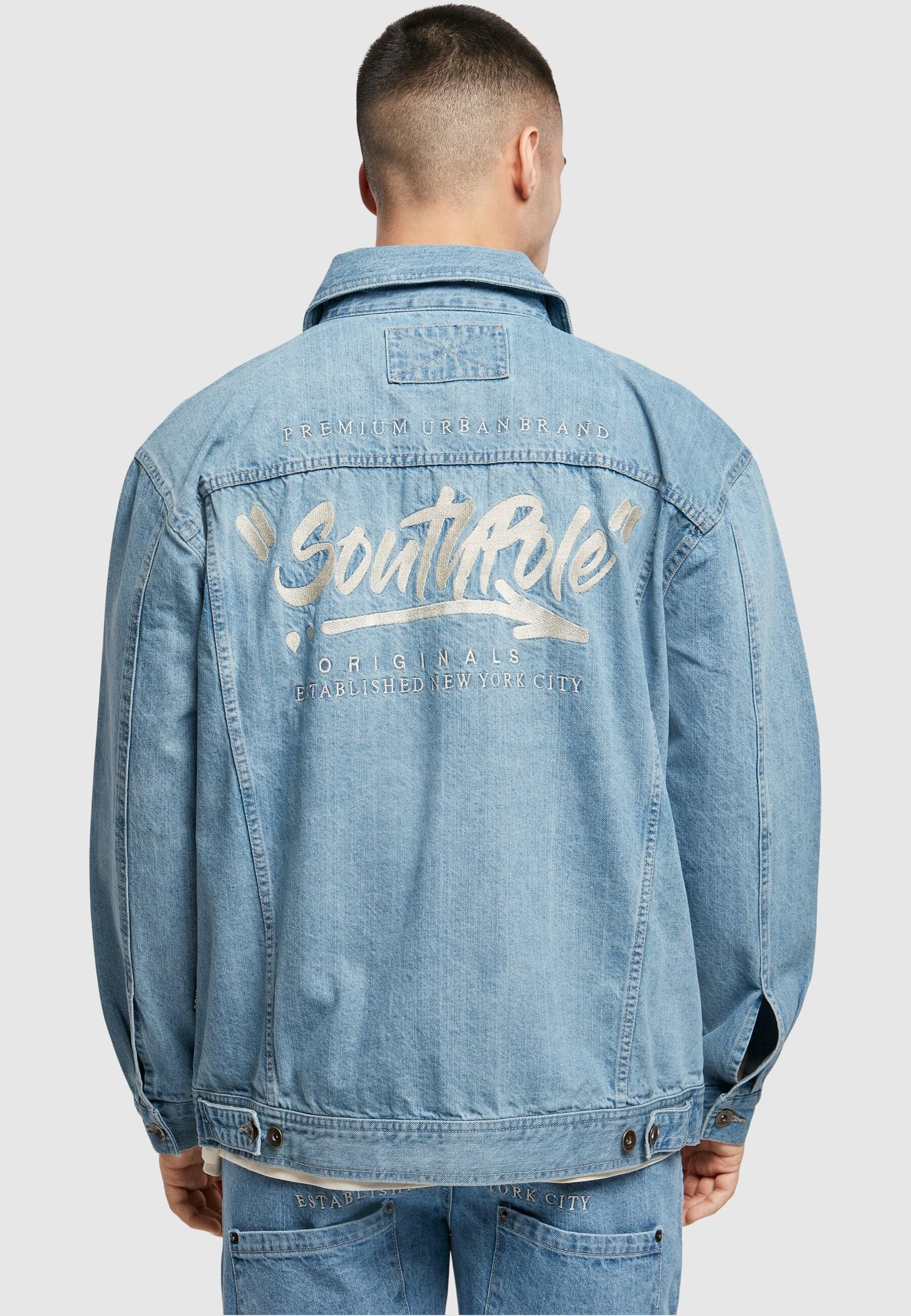 Southpole Allwetterjacke »Southpole Herren Southpole Script Denim Jacket«, (1 St.), ohne Kapuze