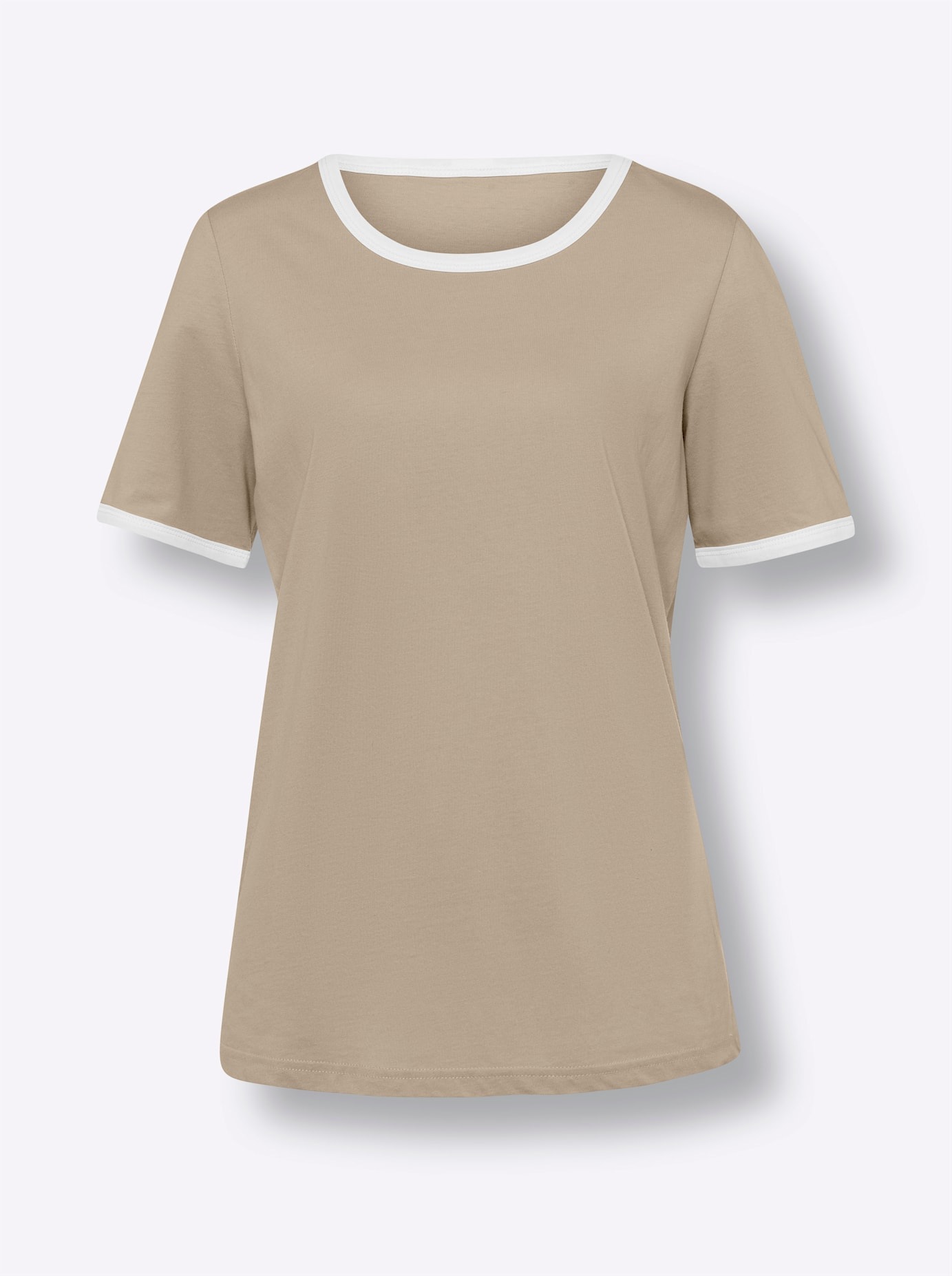 Classic Basics Shirt Short Sleeve Beige Size 54 2