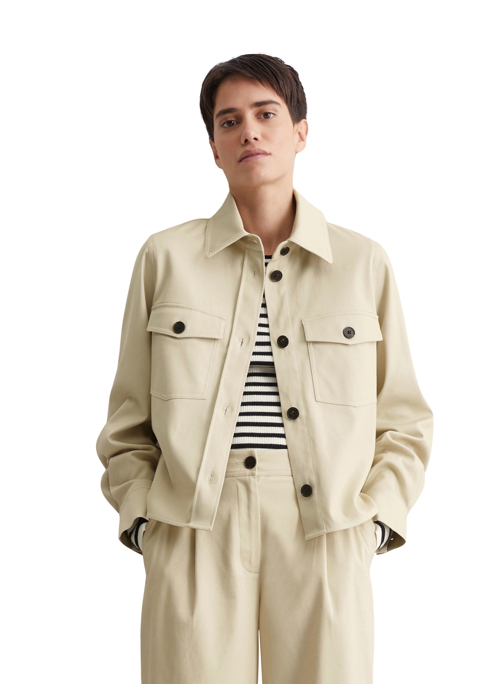 Marc O'Polo Kurzjacke »aus Organic-Cotton-Lyocell-Mix«, ohne Kapuze