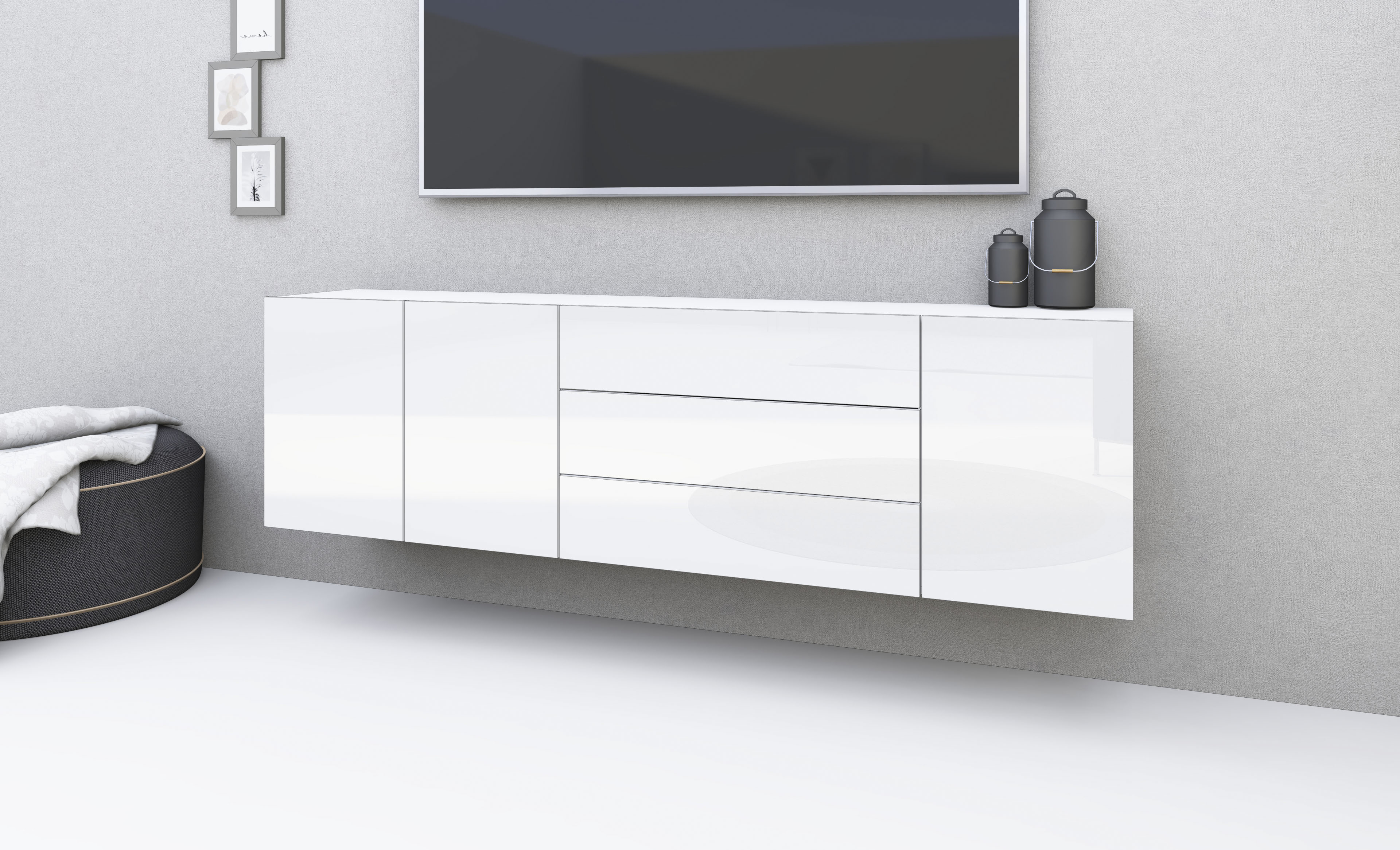 Thumbnail - borchardt Möbel Sideboard "Sophia" Breite 190 cm, zur Wandmontage