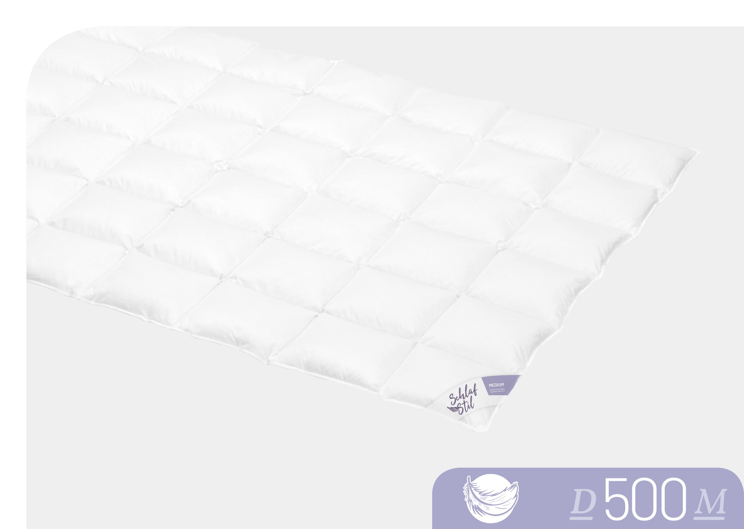 Thumbnail - Schlafstil Gänsedaunenbettdecke "D500" normal Füllung 90% Gänsedaunen, Klasse I, Downpass zertifiziert 1 Stk. tlg. herge...