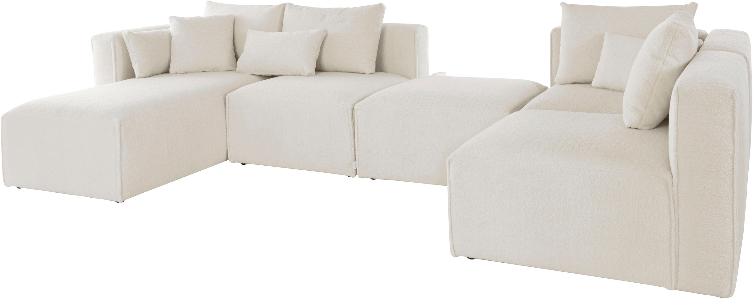 Thumbnail - Home affaire Wohnlandschaft "Comfine U-Form" zusammengesetzt aus Modulen, in 3 Stoffen und vielen Farben