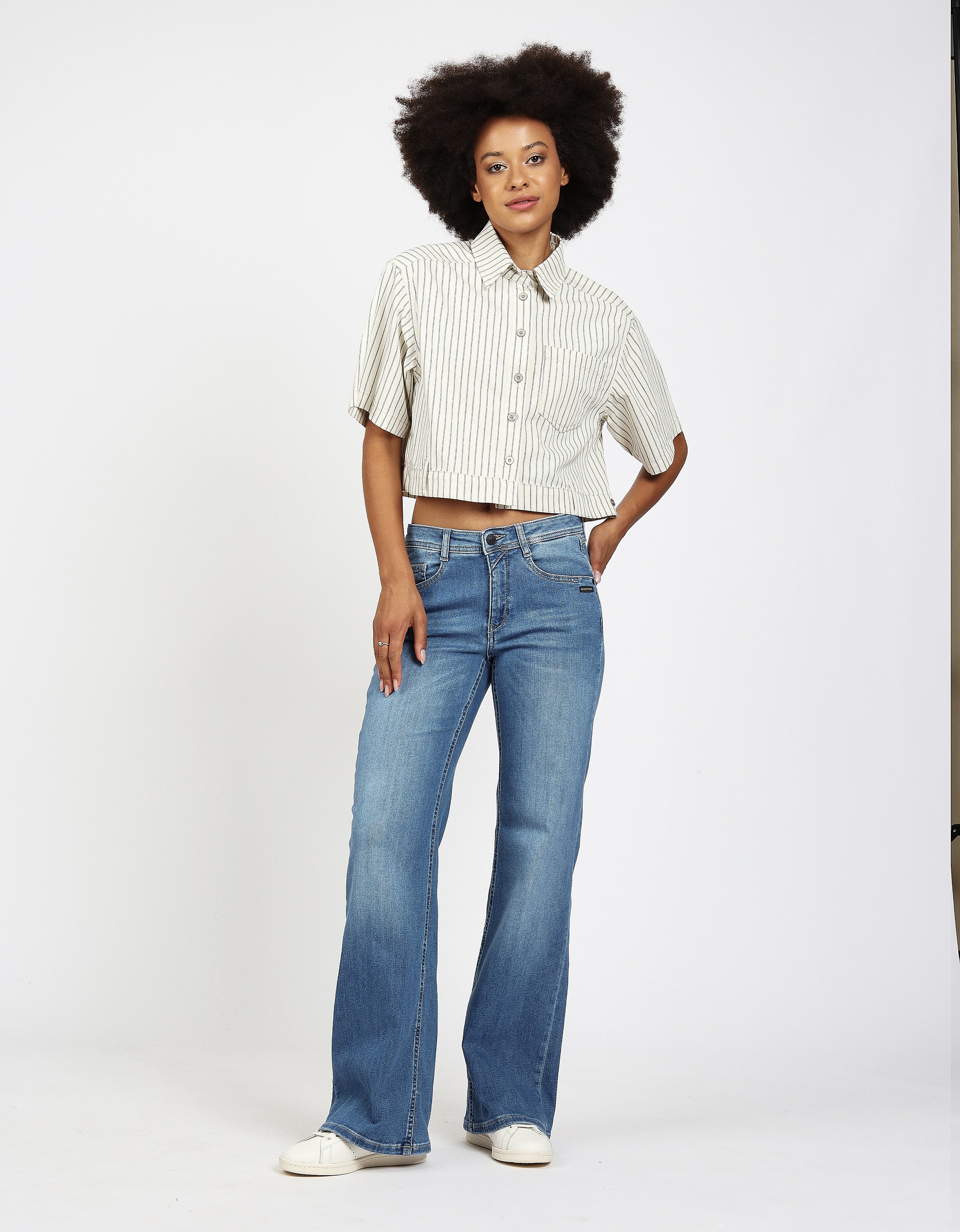 GANG 5-Pocket-Jeans »94AMELIE WIDE LONG«, Long = 4 cm länger