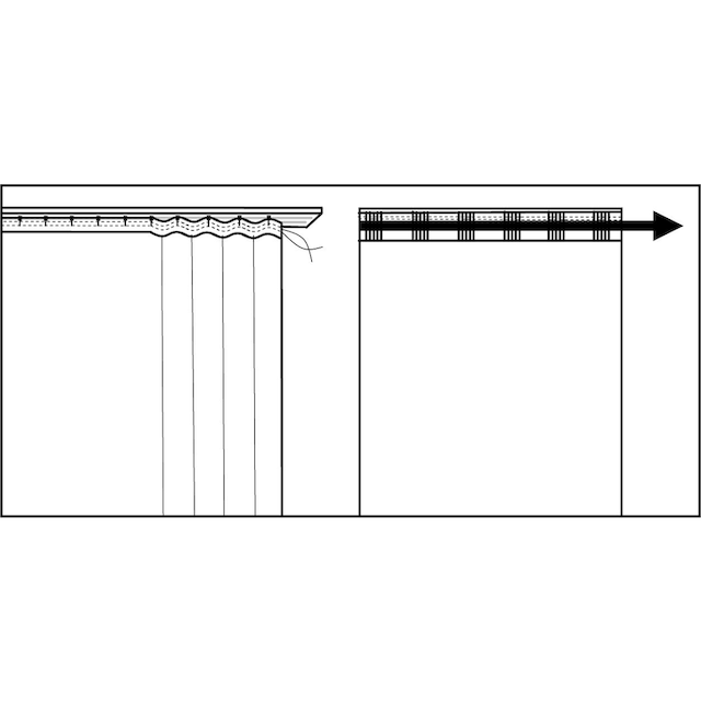 my home Fadenvorhang »Fao-Uni«, (1 St.), Kräuselband, multifunktional,  transparent, Polyester, pflegeleicht bestellen | BAUR