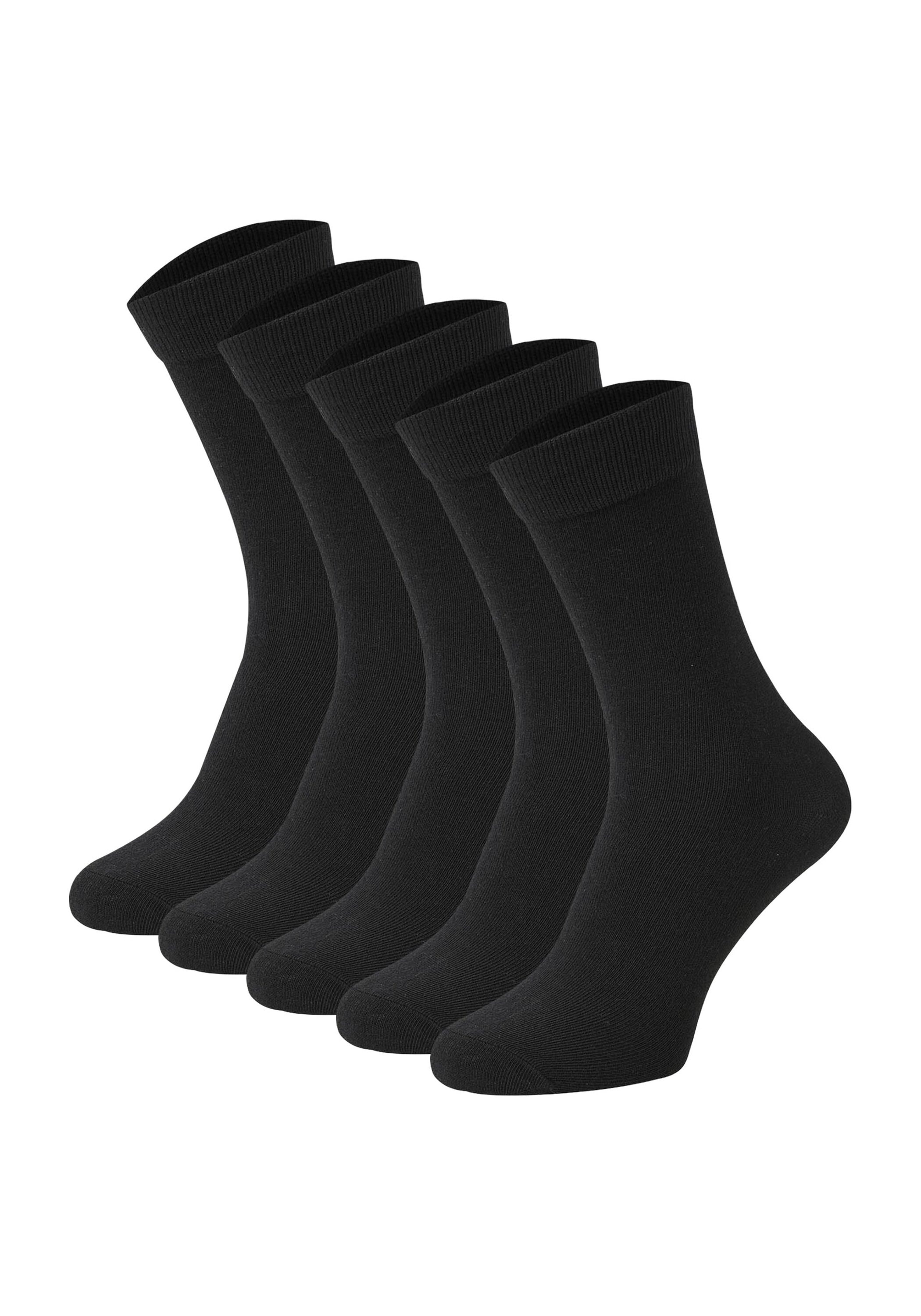 JACK & JONES Mädchen Kurzsocken "Socken JACBLACK SOCK 5 PACK JNR 5er Pack", Gr. 33, schwarz, Obermaterial: 72% Baumwolle CO. 26% Polyester PES. 2%