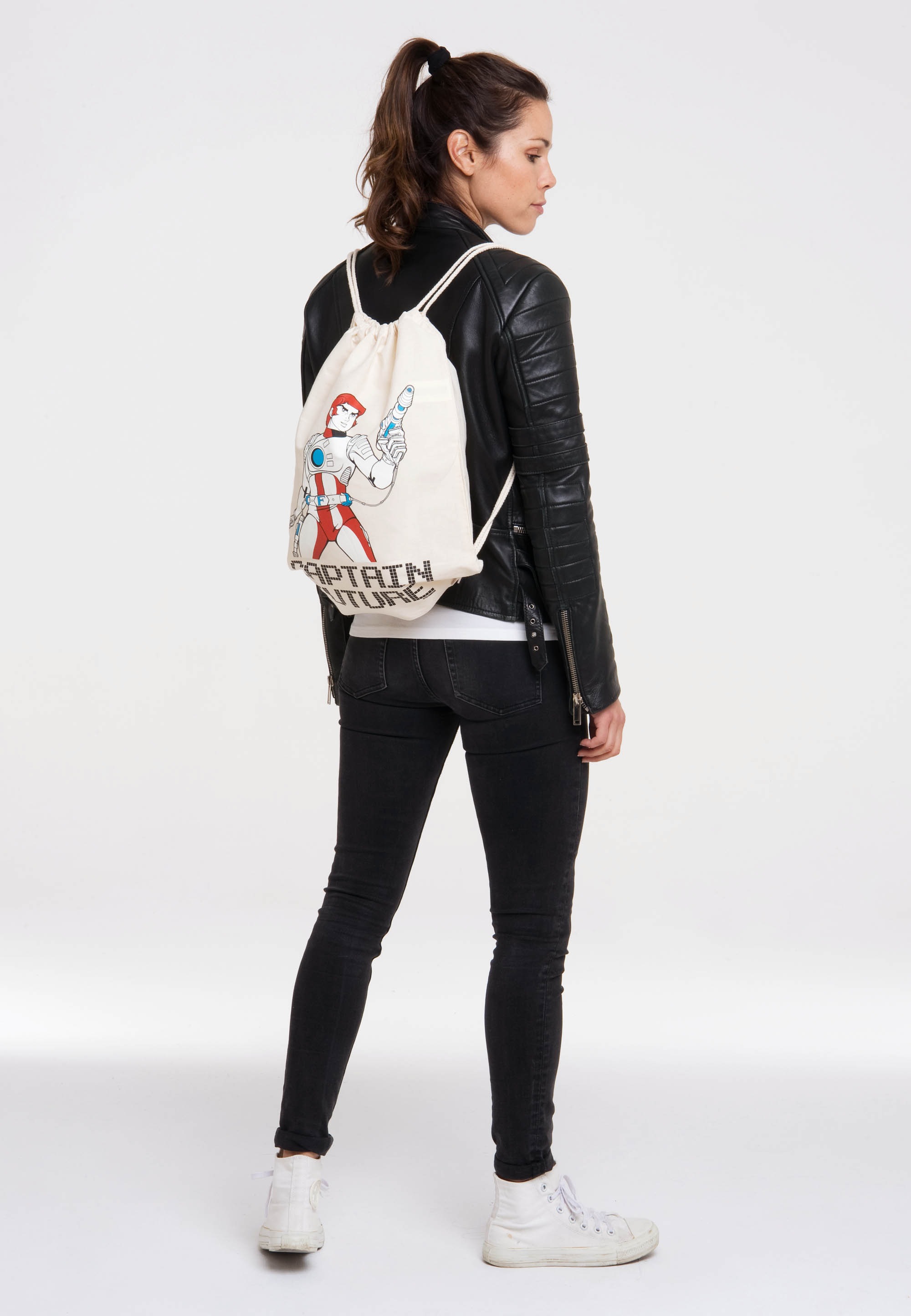 LOGOSHIRT Kulturbeutel »Turnbeutel Captain Future«, mit Wizard Of Science Captain Future-Print