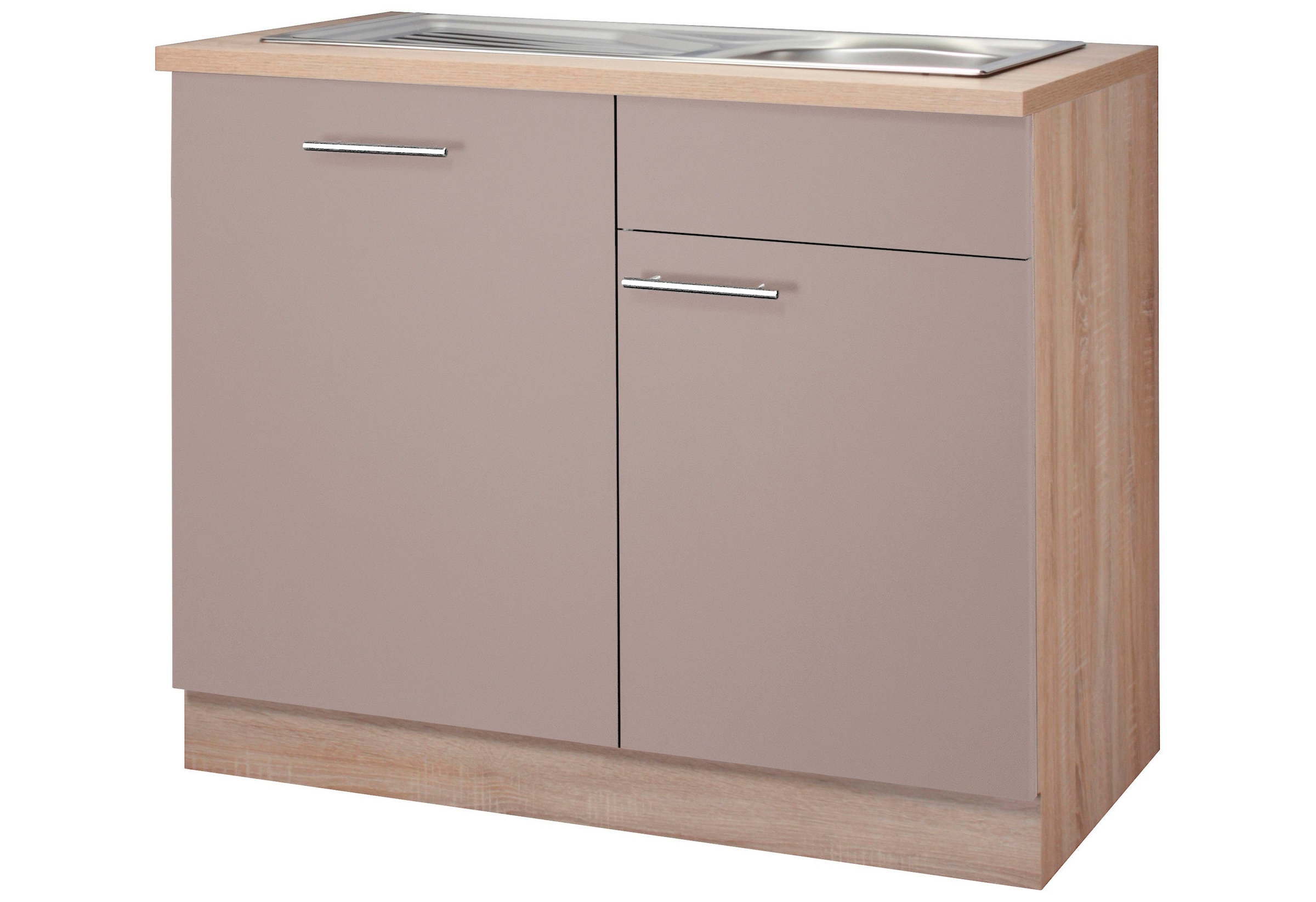 wiho Küchen Spülenschrank »Montana«, 110 cm breit, inkl. Tür/Griff/Sockel  für vollint. Geschirrspüler kaufen | BAUR