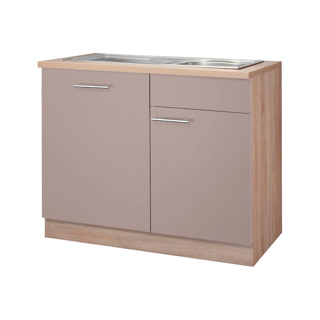 wiho Küchen Spülenschrank »Montana«, 110 cm breit, inkl. Tür/Griff/Sockel  für vollint. Geschirrspüler kaufen | BAUR