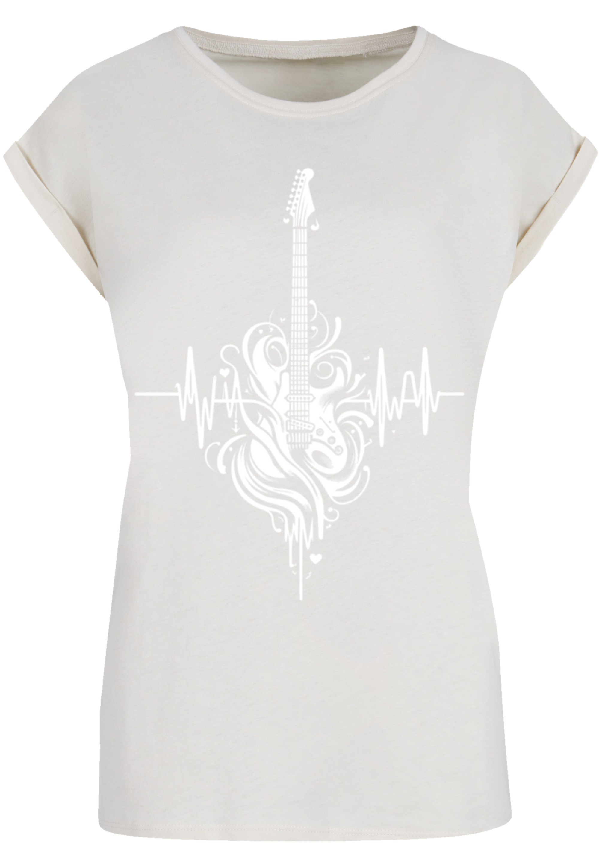 F4NT4STIC T-Shirt »Gitarre Herzschlag«, Premium Qualität