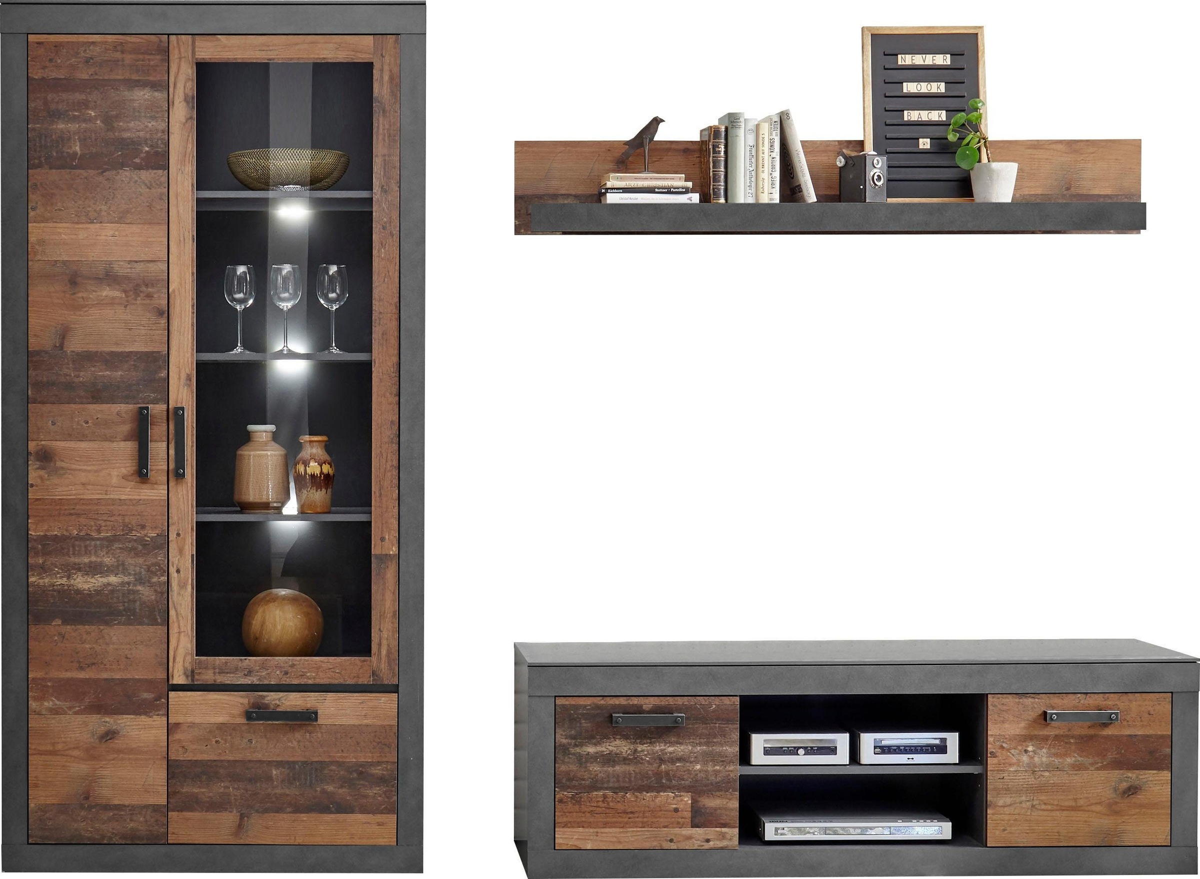 Home affaire Wohnwand "BROOKLYN" 3 Stk. tlg. günstig online kaufen