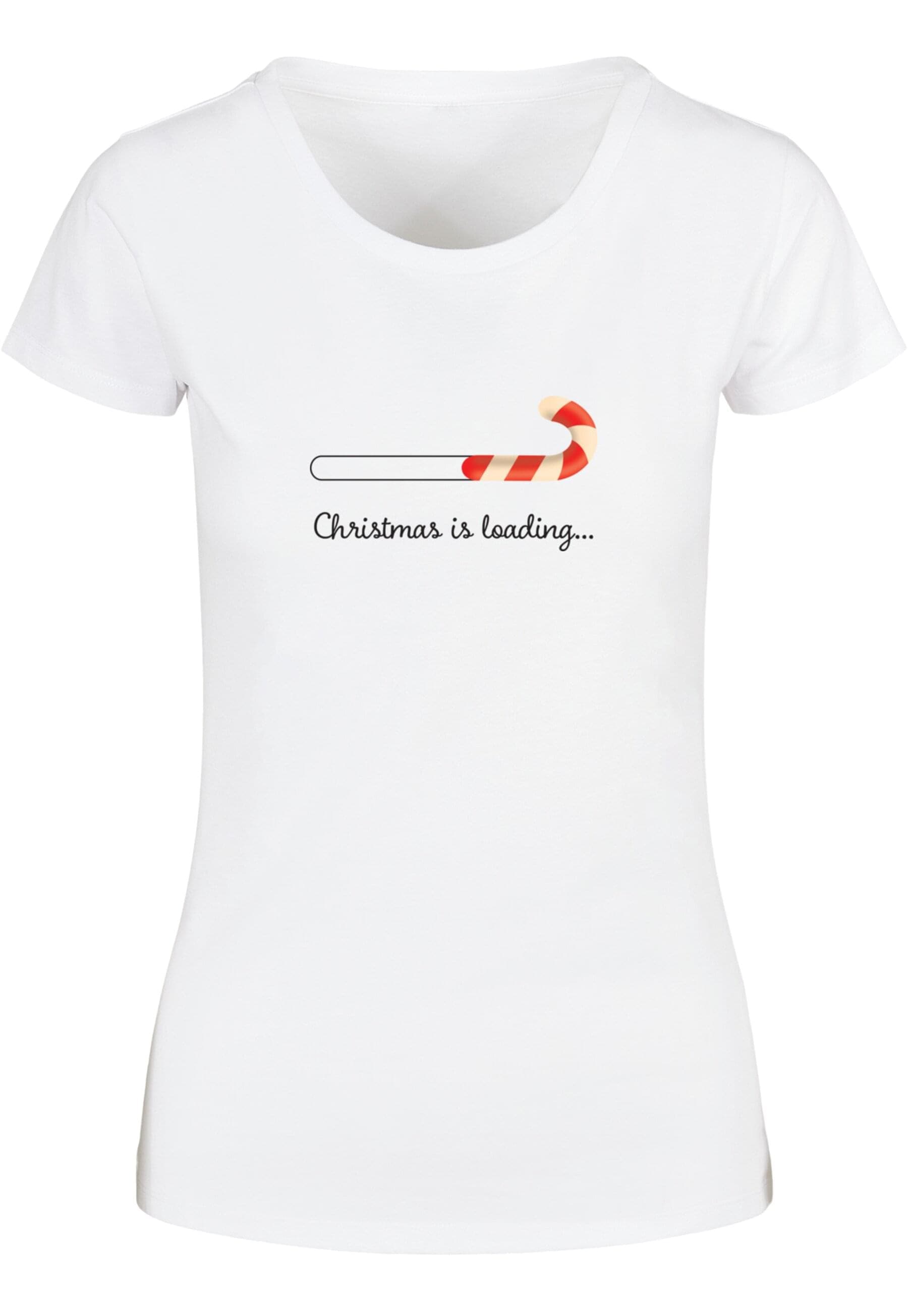 Merchcode T-Shirt »Merchcode Damen Ladies Christmas Loading Basic Tee«, (1 tlg.)