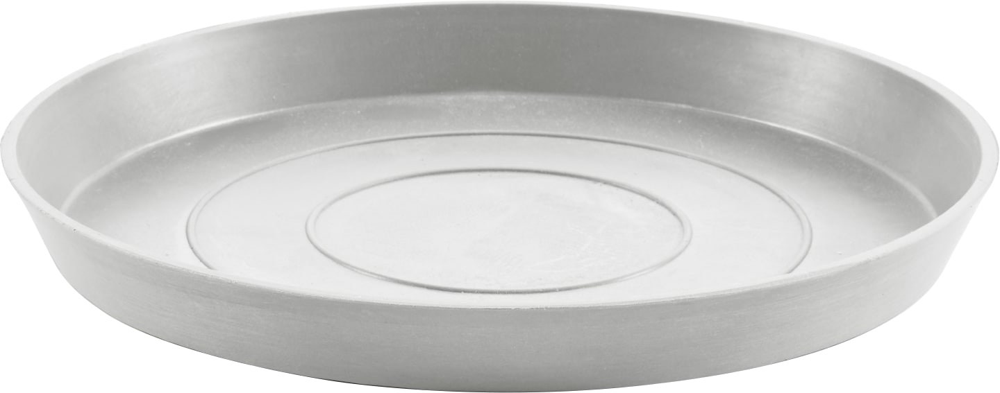 ECOPOTS Blumentopfuntersetzer "ROUND SAUCER White Grey", BxTxH: 28,7x28,7x3 cm