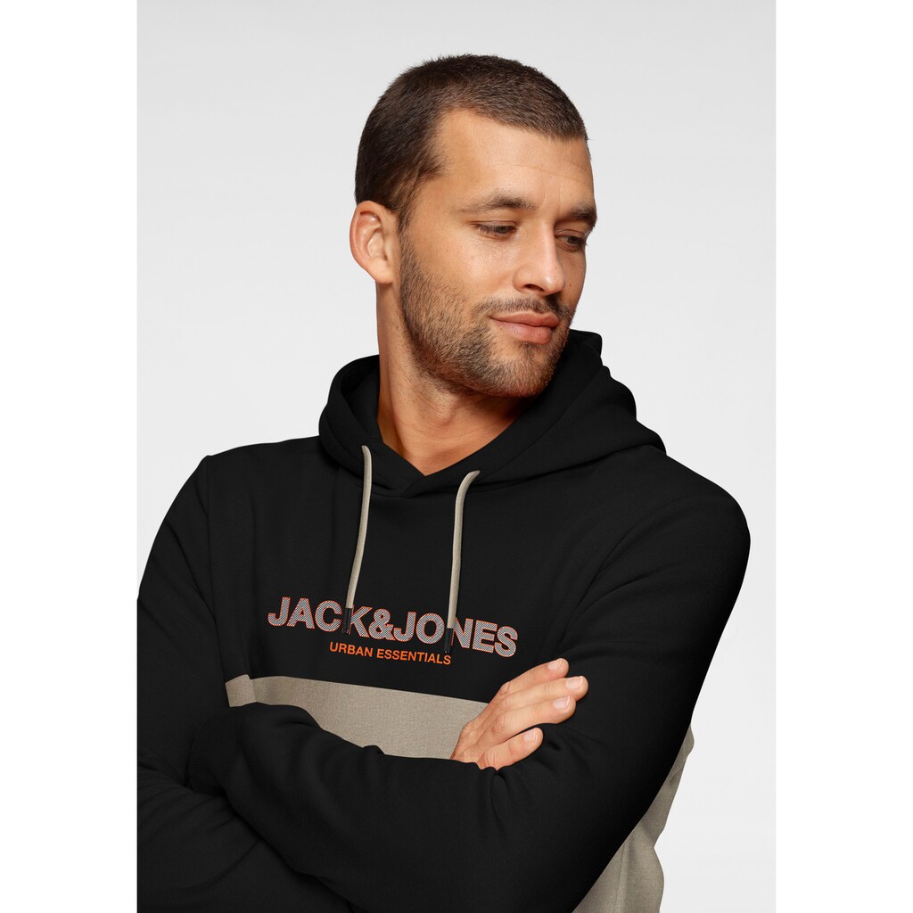 Herrenmode Pullover & Sweatshirts Jack & Jones PlusSize Kapuzensweatshirt »URBAN BLOCKING SWEAT HOOD«, Bis Größe 6XL beige Herrenmode Pullover & Sweatshirts Jack & Jones PlusSize Kapuzensweatshirt »URBAN BLOCKING SWEAT HOOD«, Bis Größe 6XL beige