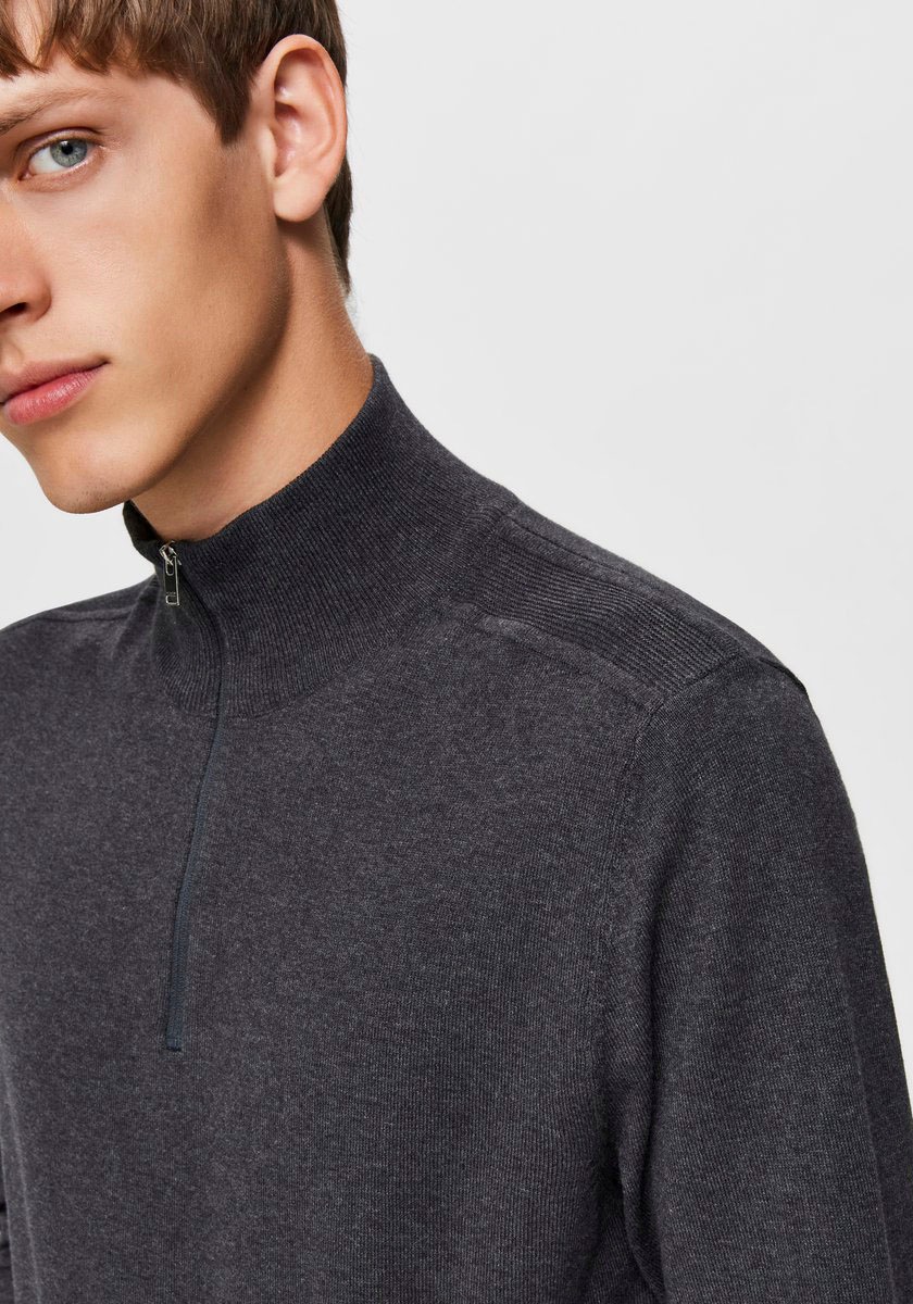 SELECTED Troyer "SLHBERG HALF ZIP CARDIGAN NOOS" günstig online kaufen