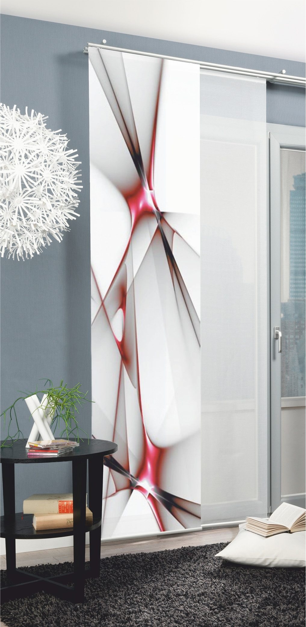 HOME WOHNIDEEN Schiebegardine "FRANKLIN" Klettband 1 Stk. tlg. HxB: 245x60, günstig online kaufen