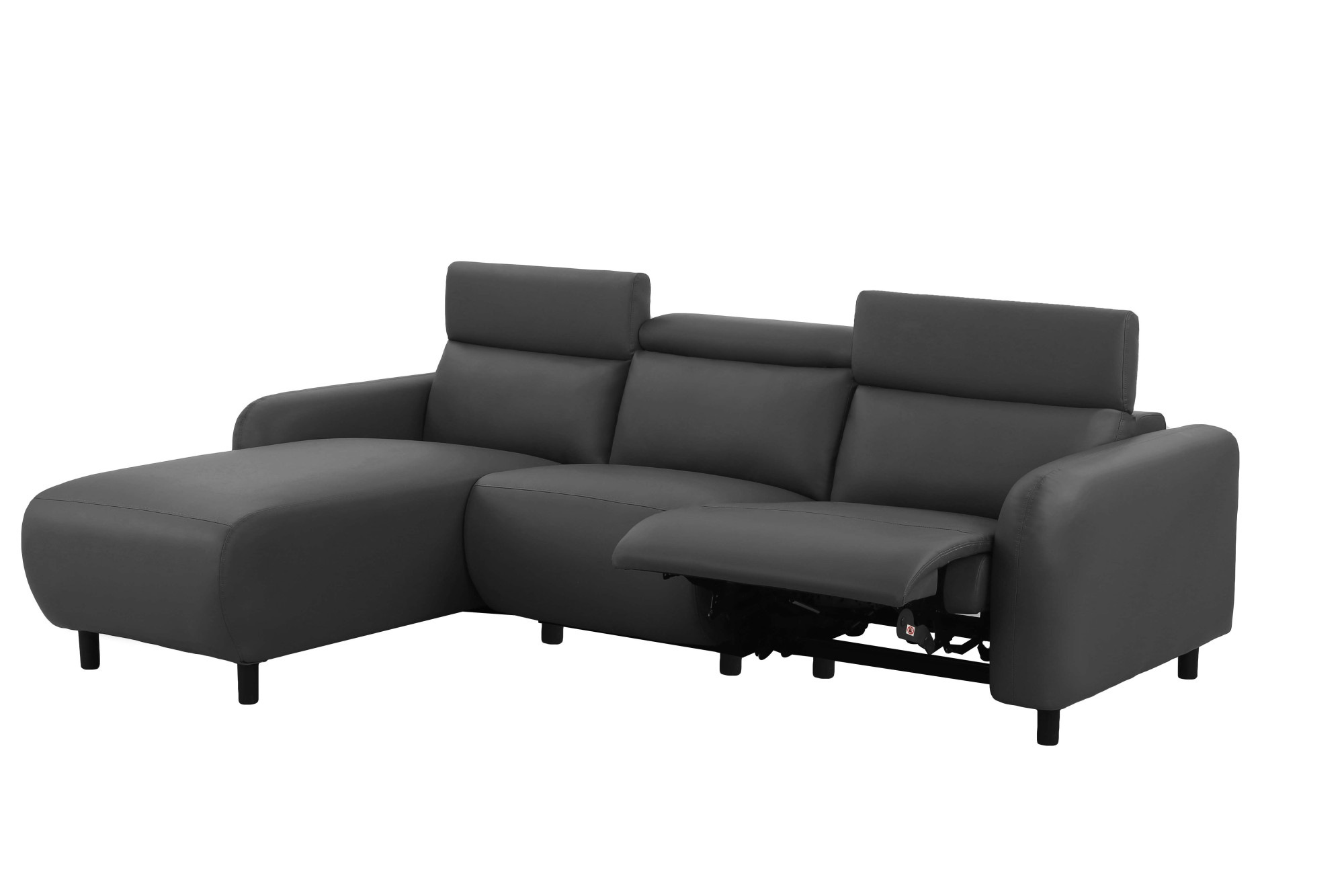 Home affaire Ecksofa »SKAANE Kunstleder, L-Form, 274 cm, manuelle u. elektrische Funktion,«, Kopfteilverstellung, Relax-und Liegefunktion, Federkernpolsterung