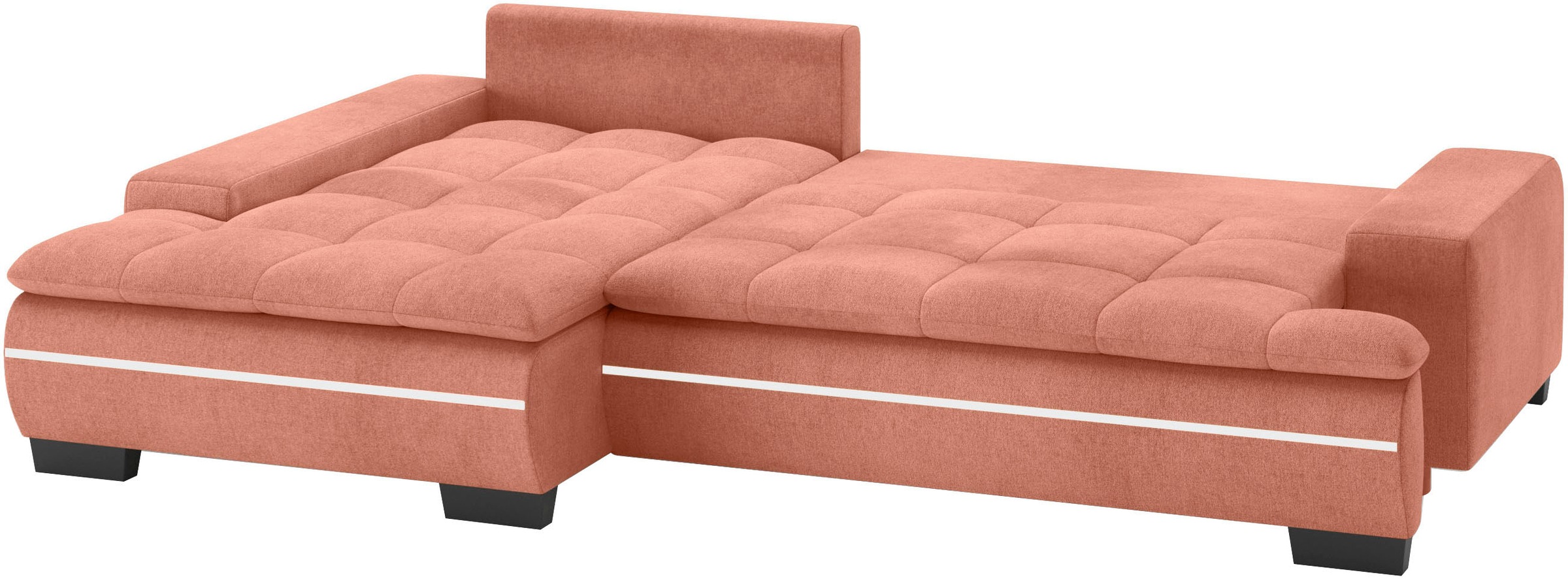 Mr. Couch Ecksofa »Haiti II, L-Form«, RGB-LED Beleuchtung, Kaltschaum, wahlweise mit Bett, Bettkasten