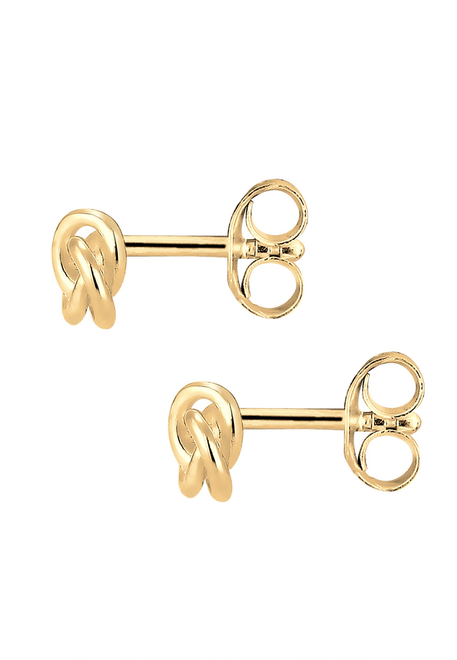 Elli Trend Knoten Stud Earrings Yellow Gold 585 2