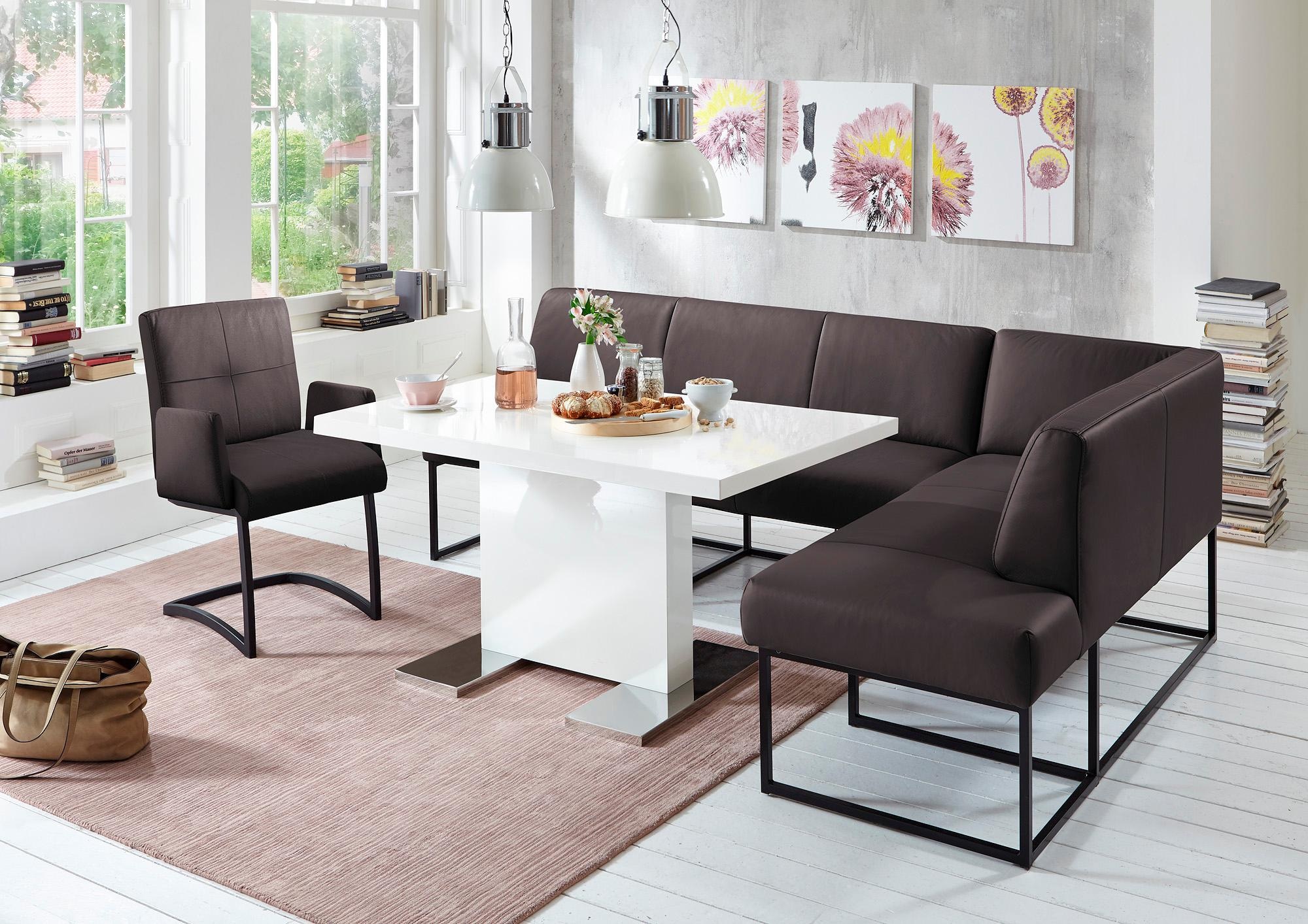 exxpo - sofa fashion Eckbank "Affogato, bequem und elegant, hochwertige Detailverarbeitung", Frei im Raum stellbar