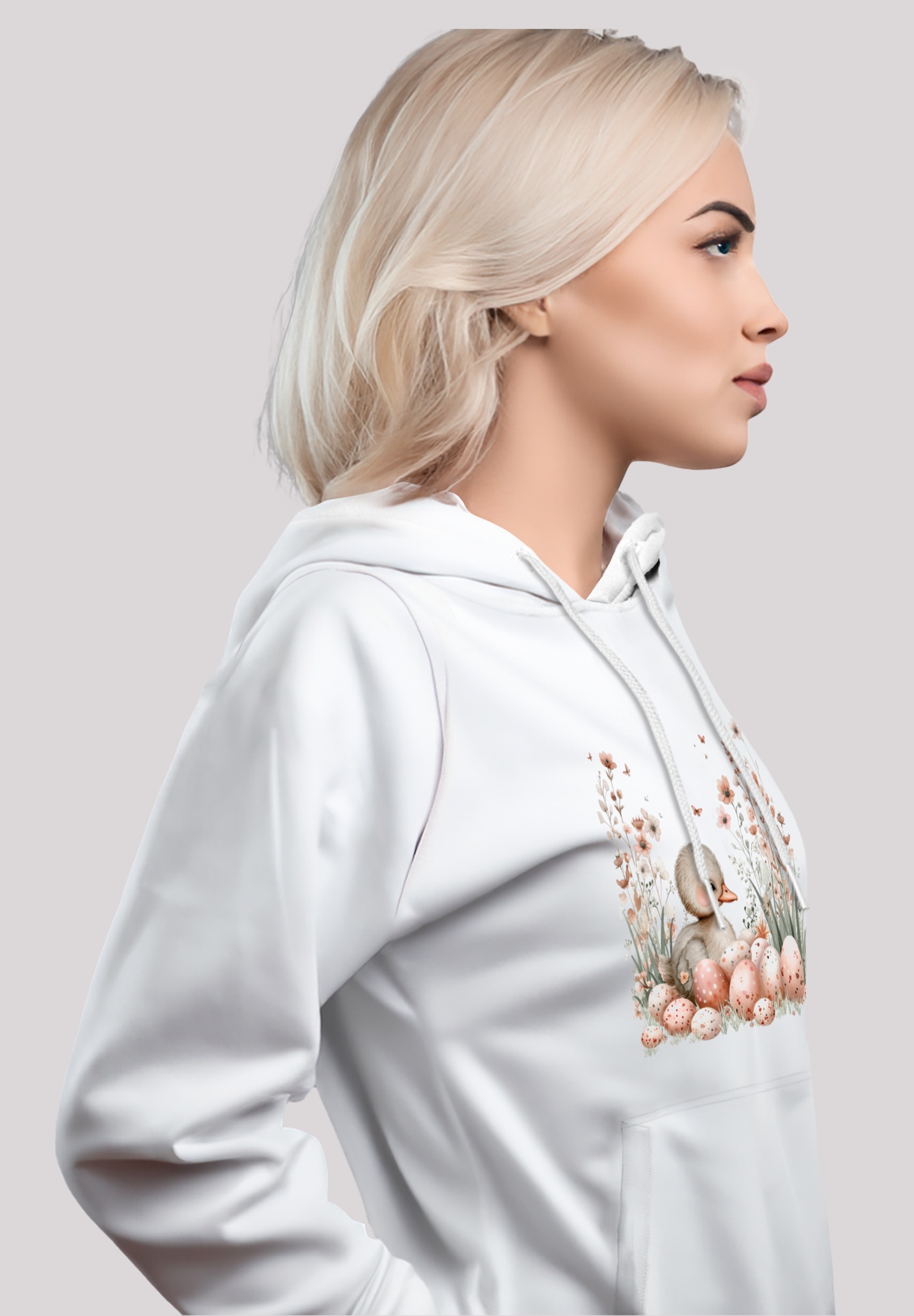F4NT4STIC Kapuzenpullover »Ente Ostereier Blumen Küken«, Premium Qualität