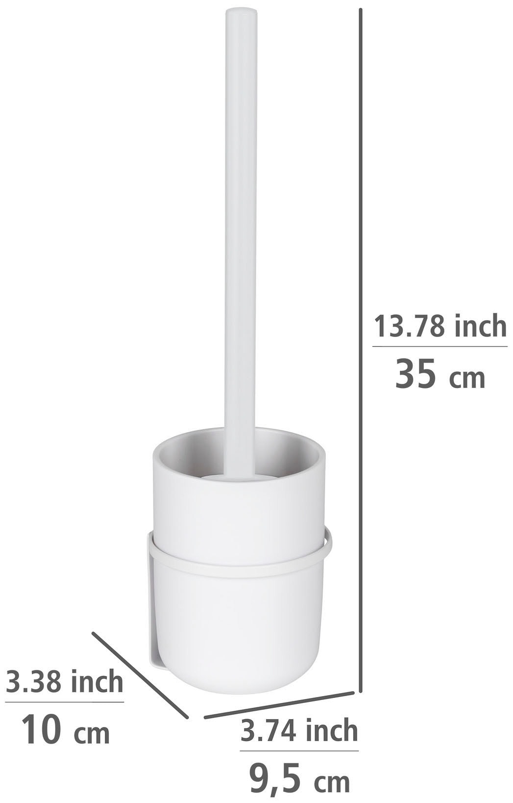 WENKO WC-Garnitur »Turbo-Loc® Carpino«, aus Kunststoff-Metall, weiß, Befestigen ohne Bohren