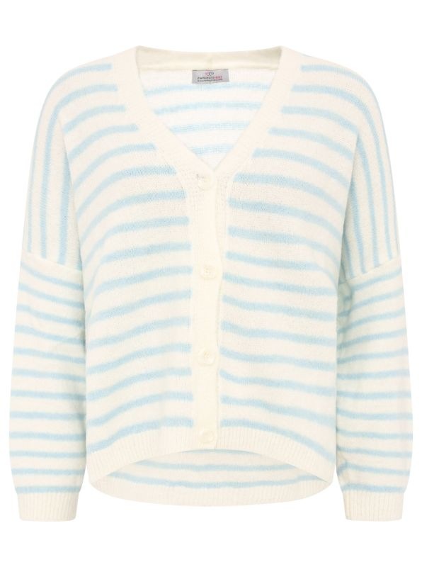 Zwillingsherz Strickjacke "Streifen" One Size, Loose-Fit, günstig online kaufen