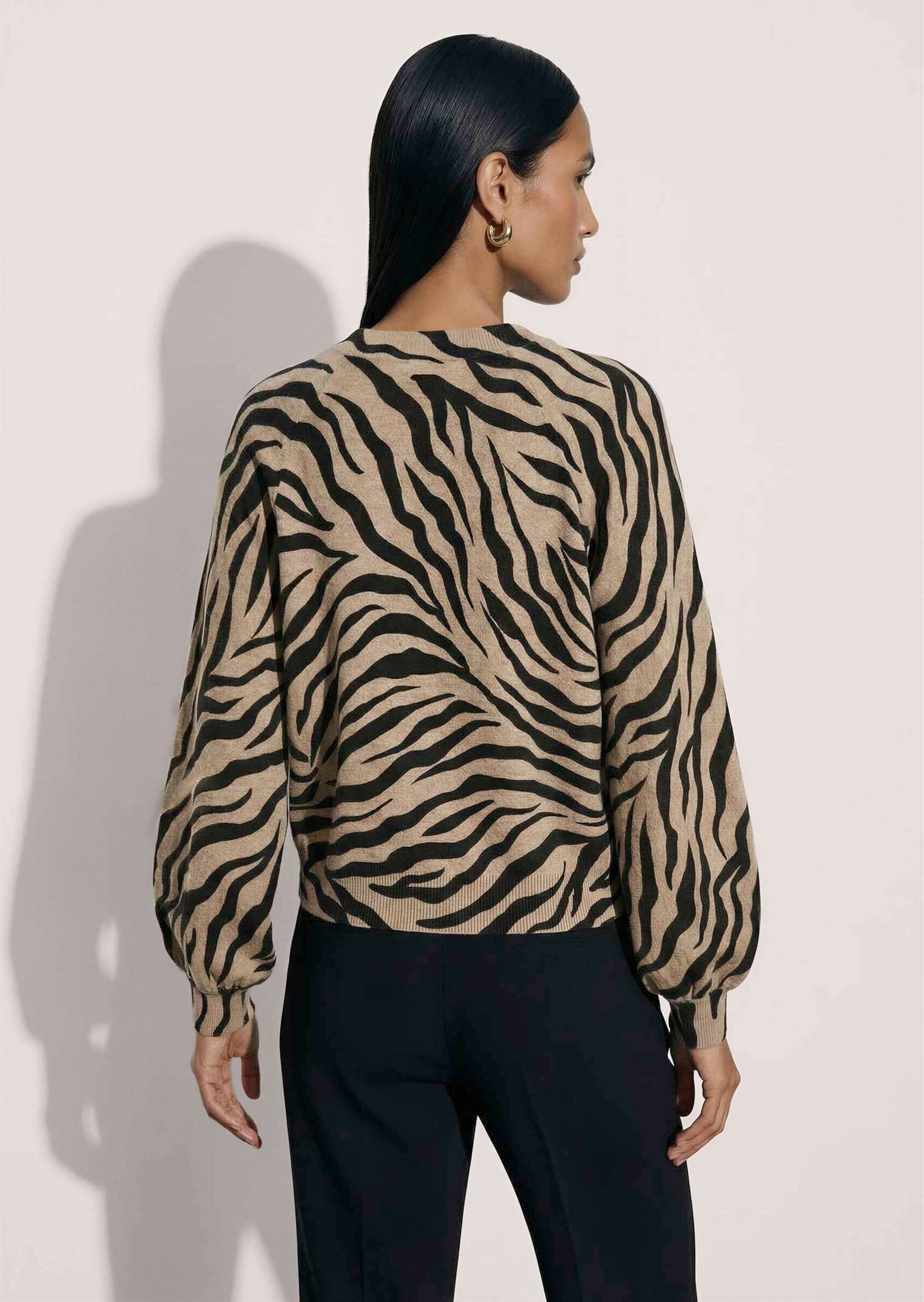 MADELEINE Longpullover »Strickjacke Kaschmir-Strickjacke mit Zebramuster«