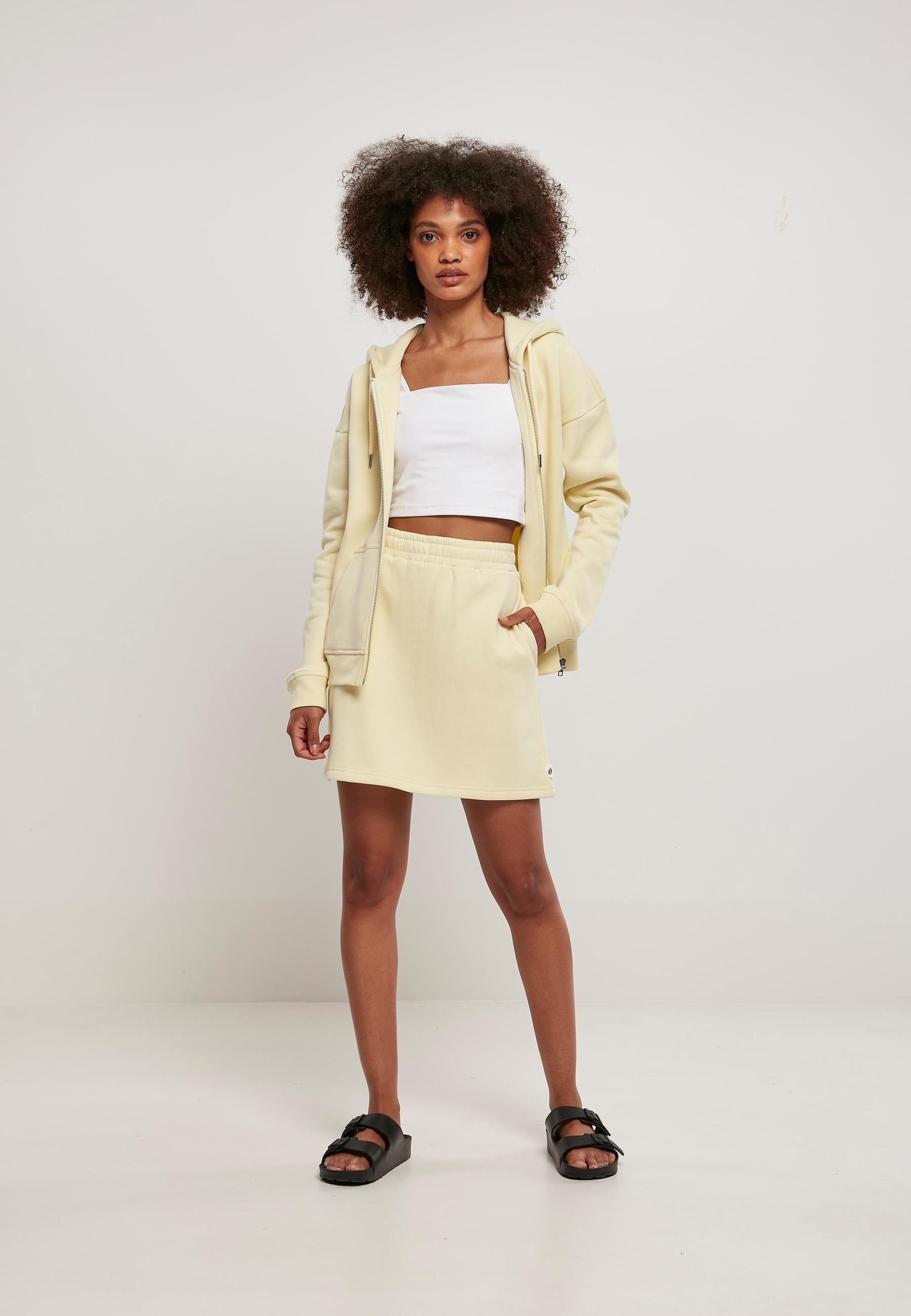 URBAN CLASSICS Sweatjacke »Urban Classics Damen Ladies Organic Terry Zip Hoody«