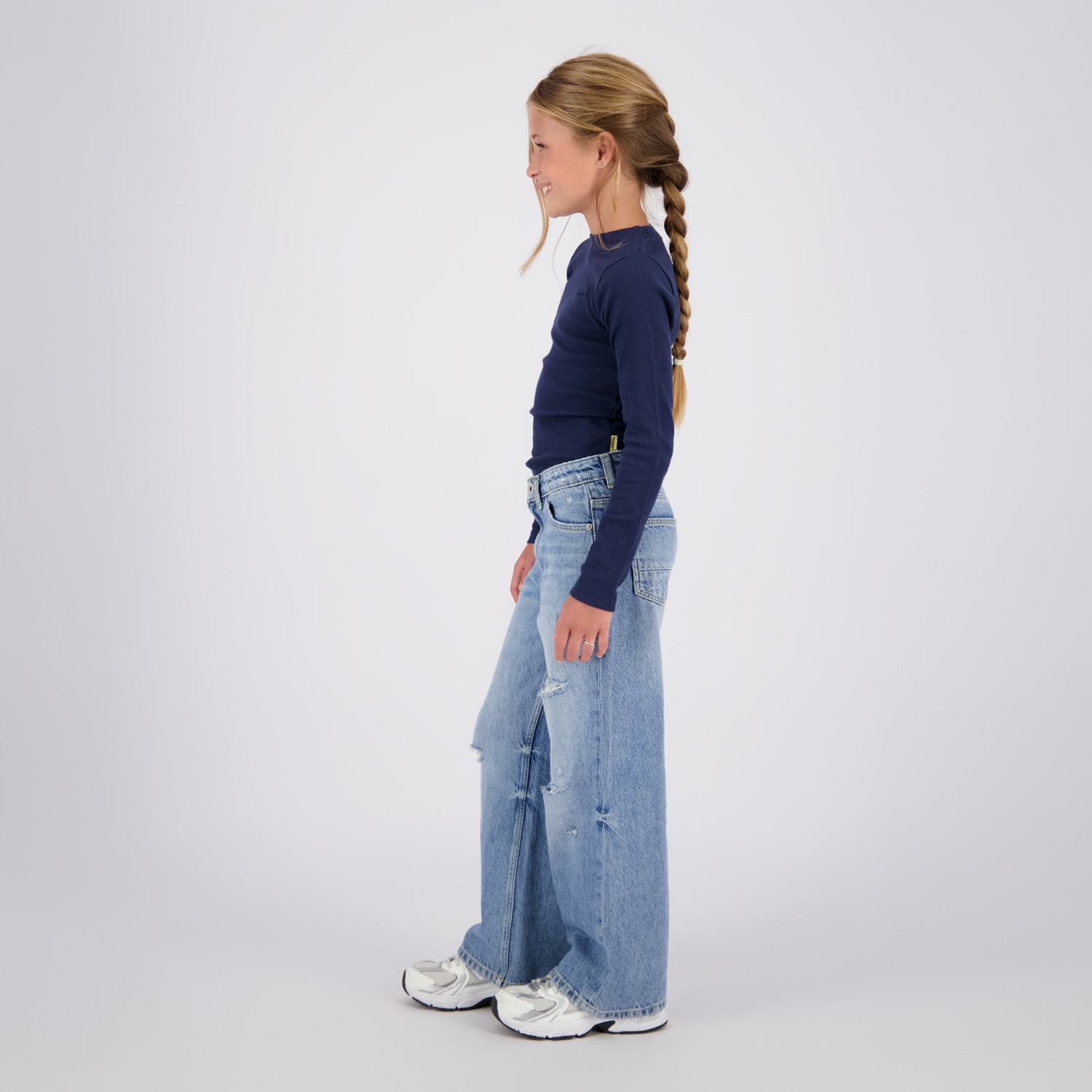 Vingino Langarmshirt in Rippoptik, unifarben
