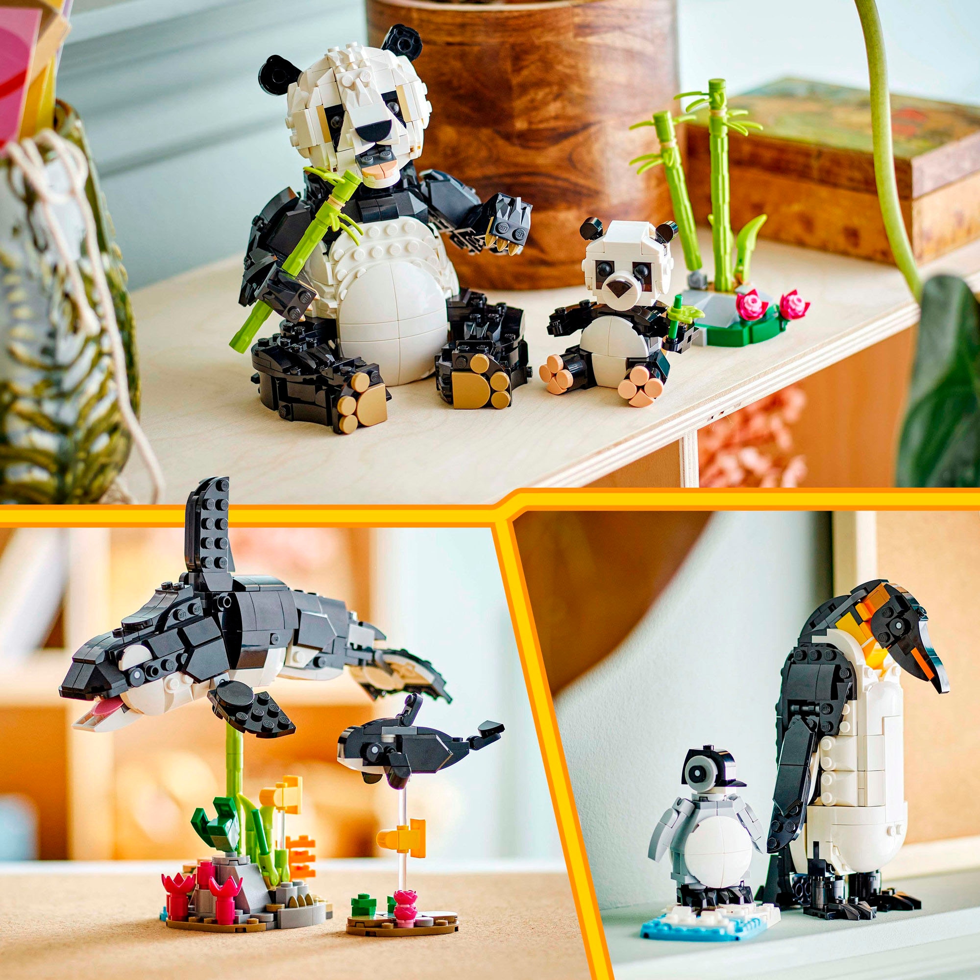 LEGO® Konstruktionsspielsteine »Wilde Tiere: Pandafamilie (31165), LEGO Creator«, (626 St.), Made in Europe