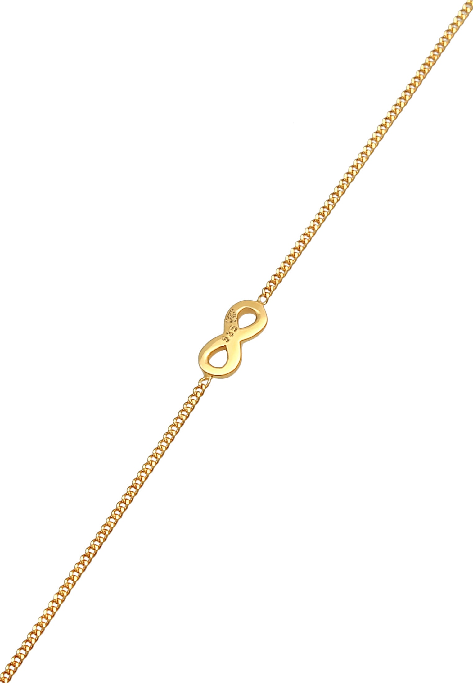 Elli Premium Armband »Infinity Unendlichkeit Symbol 585 Gelbgold«
