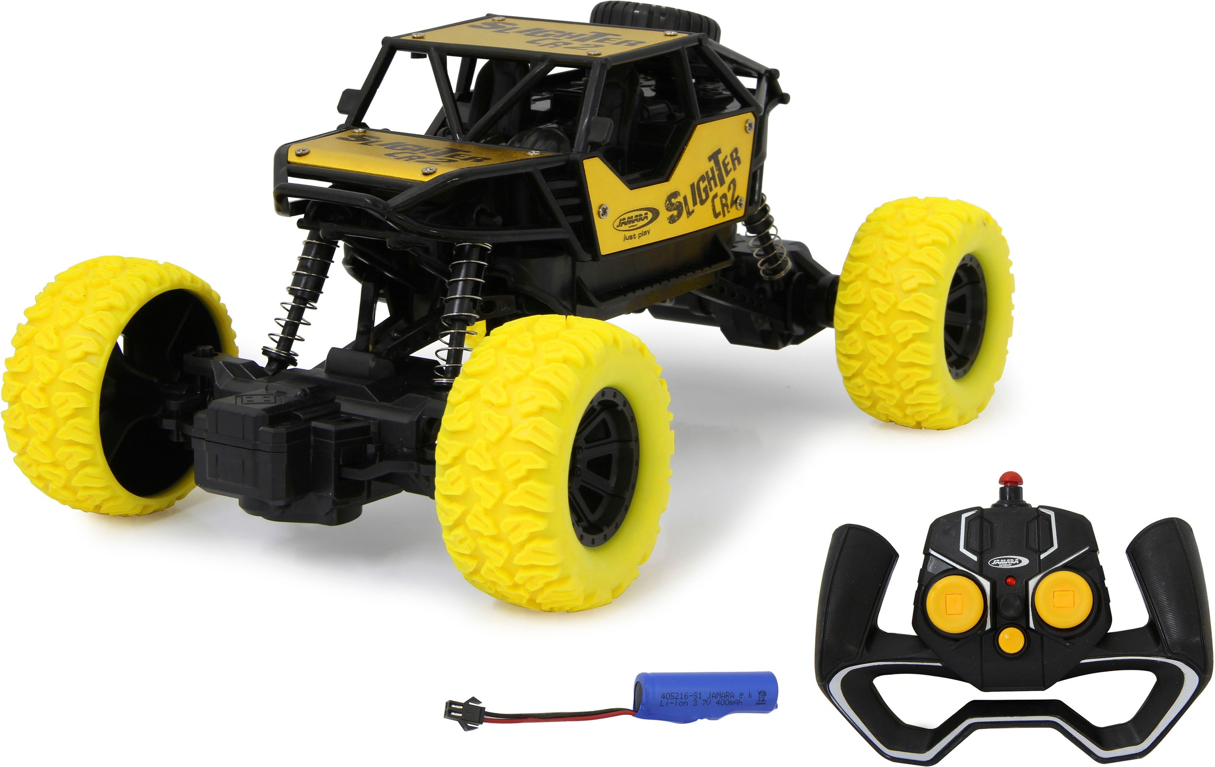 JAMARA Kinder RC-Monstertruck "Diecast, Slighter CR2 gelb, 2,4GHz", gelb, Kunststoff, B:14,2cm H:10,5cm T:21cm, Fernlenkfahrzeuge