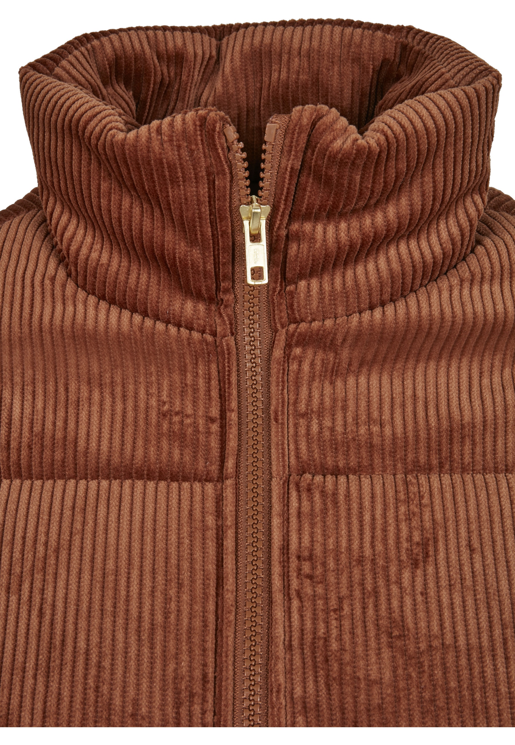URBAN CLASSICS Winterjacke »Urban Classics Damen Ladies Corduroy Puffer Jacket« 1 Stk. tlg. ohne Kapuze
