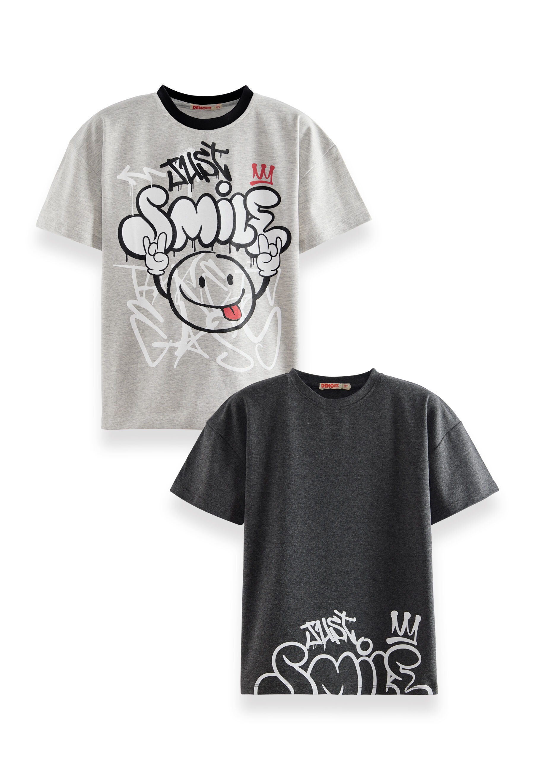 Denokids T-Shirt »Just Smile«, (2 tlg.), im Doppelpack