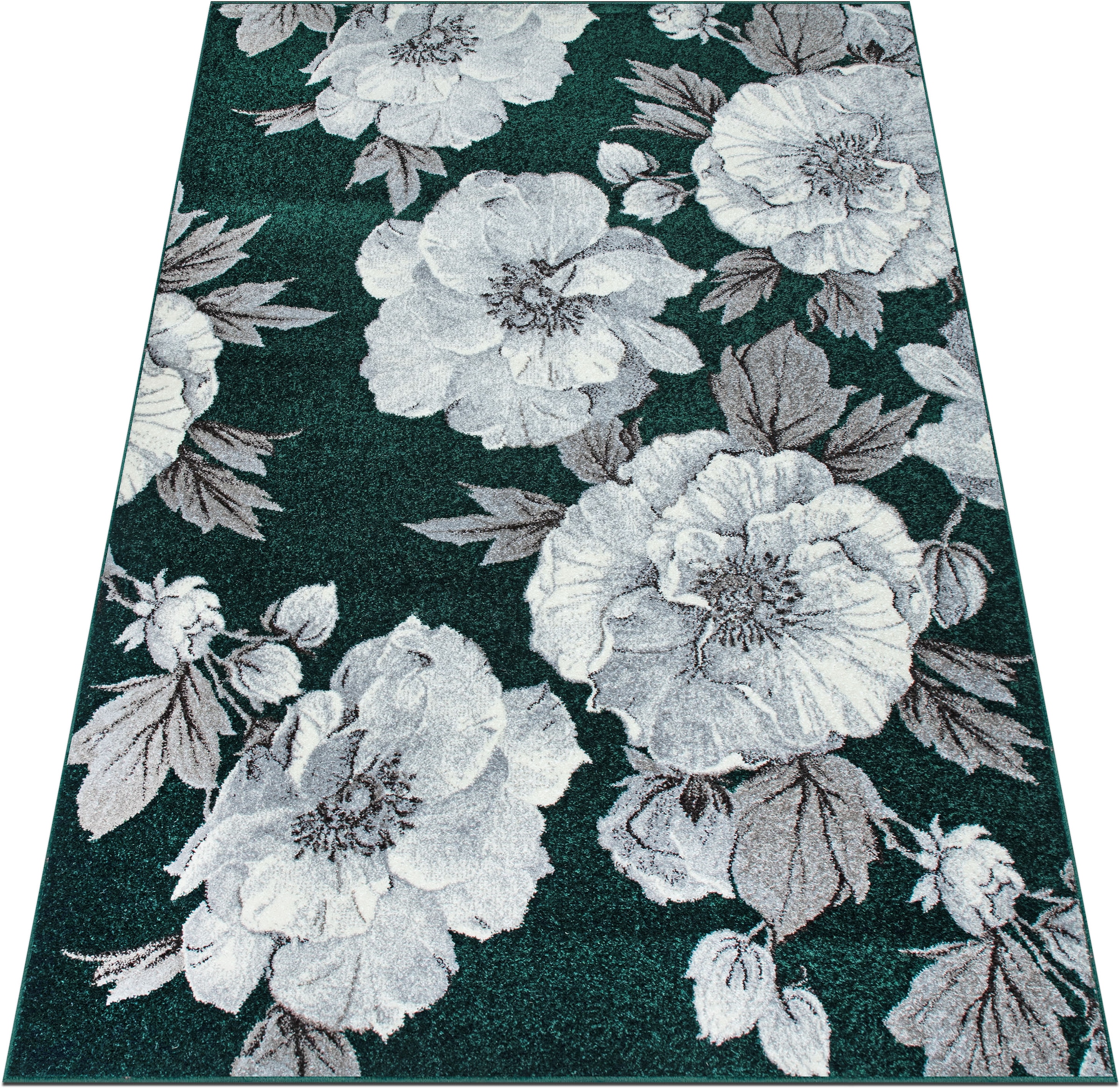 OTTO home Teppich »Florent, Blumen Design, Vintage« rechteckig 9 mm Höhe Floral, detailreiche Blüten, Botanical, elegant, Wohnzimmer