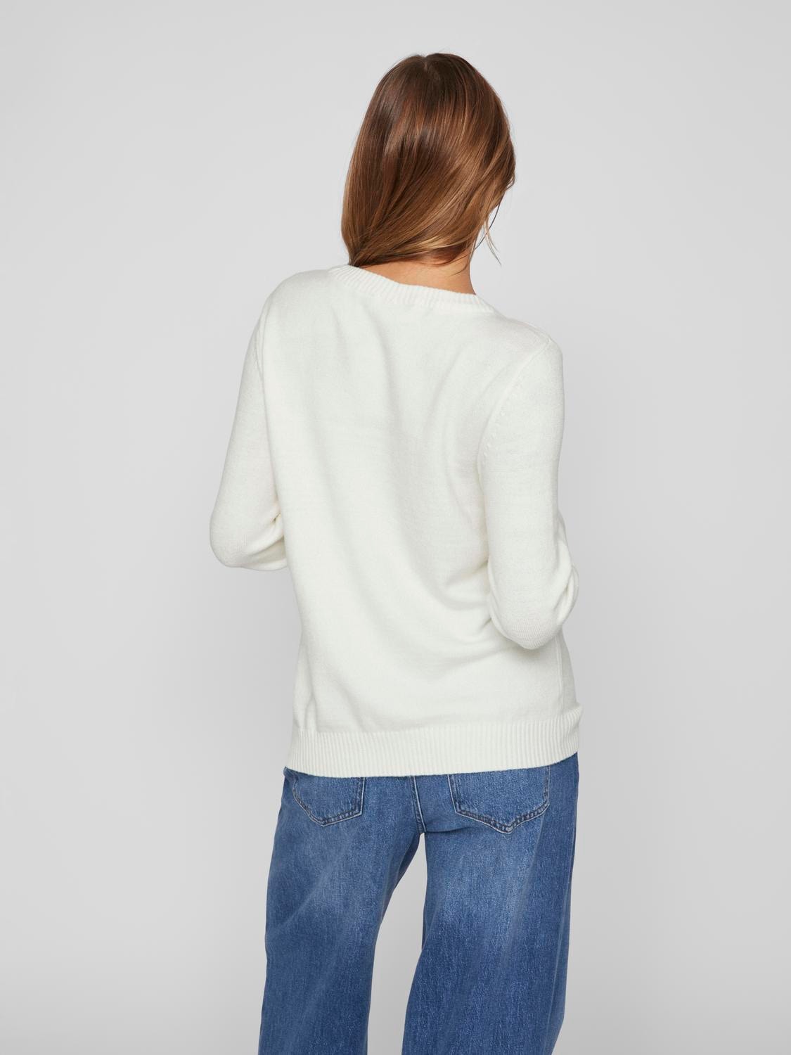 Vila Rundhalspullover "VIRIL O-NECK L/S KNIT TOP - NOOS" günstig online kaufen