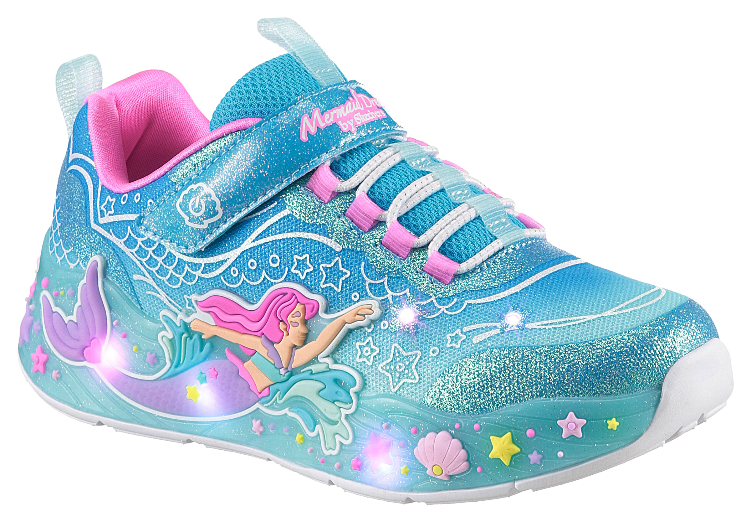 Skechers Sneaker »MERMAID DREAMS LIGHTS«, Blink,-Klettschuh mit Herz-Applikation,...