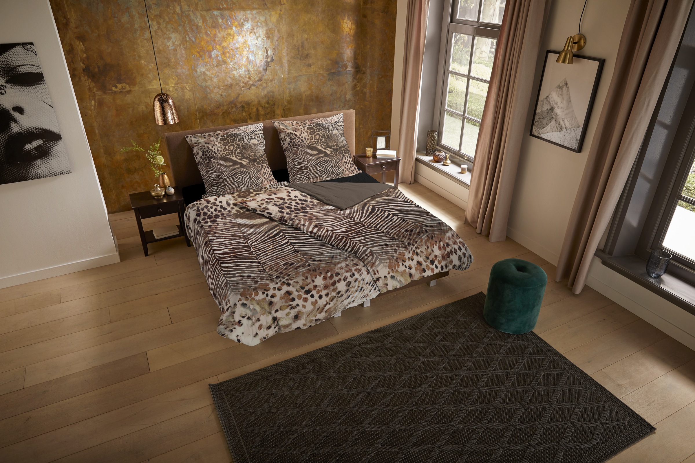 PURE luxury collection Wendebettwäsche "Skins" 2 Stk. Mikrofaser, 135x200, günstig online kaufen